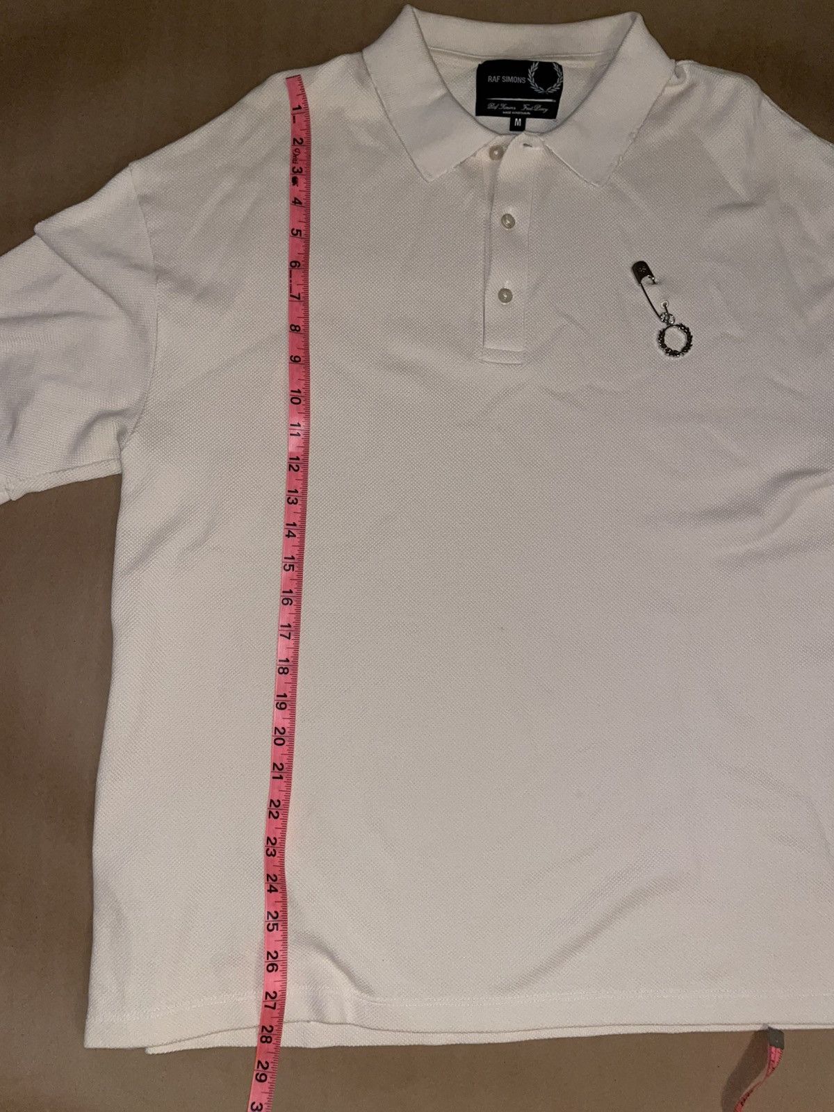 Fred Perry X Raf Simons Distressed Oversized Polo Shirt