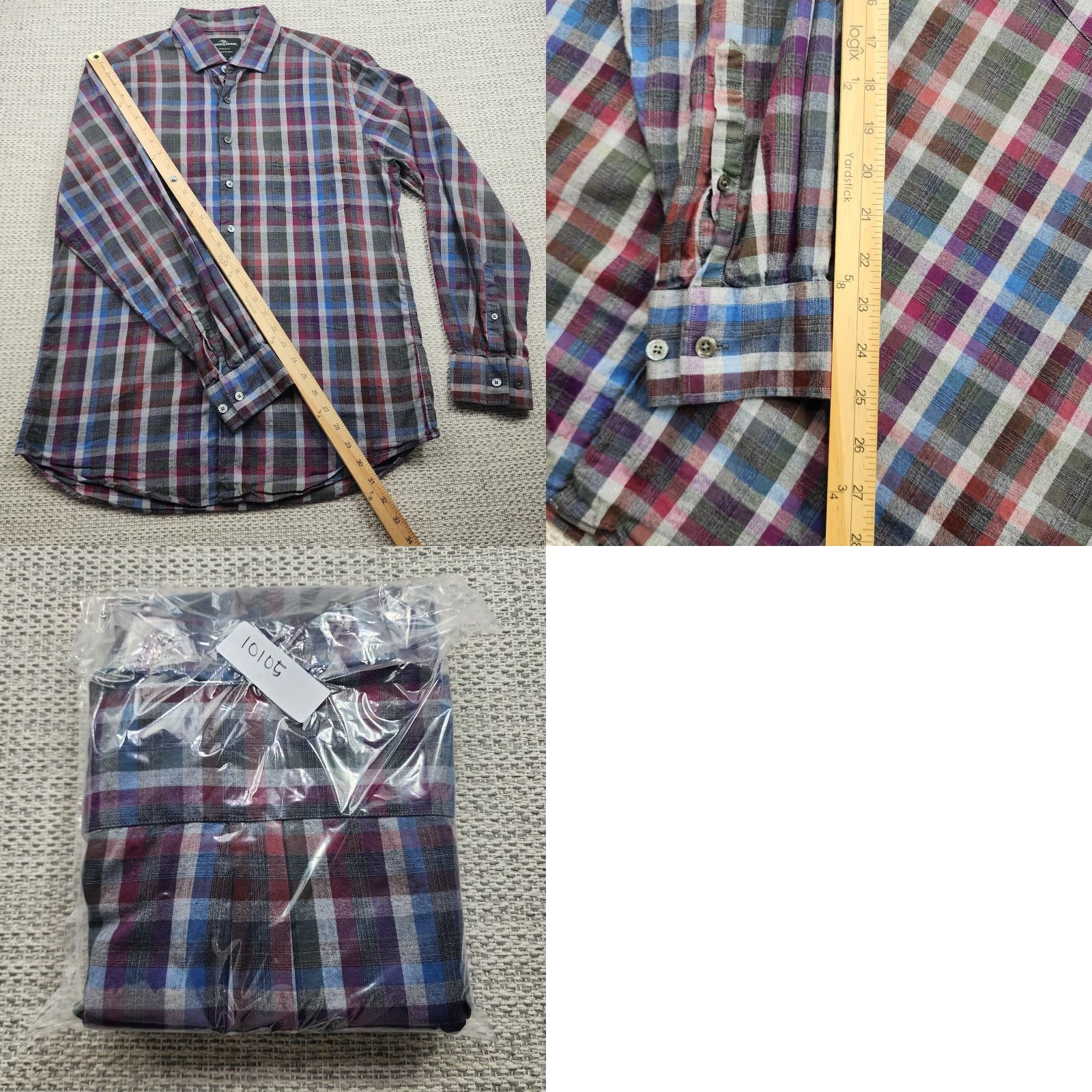 Rodd & Gunn Rodd & Gunn Shirt Mens Large Multicolor Plaid Button-Up Italy Cotton Size US L / EU 52-54 / 3 - 9 Thumbnail