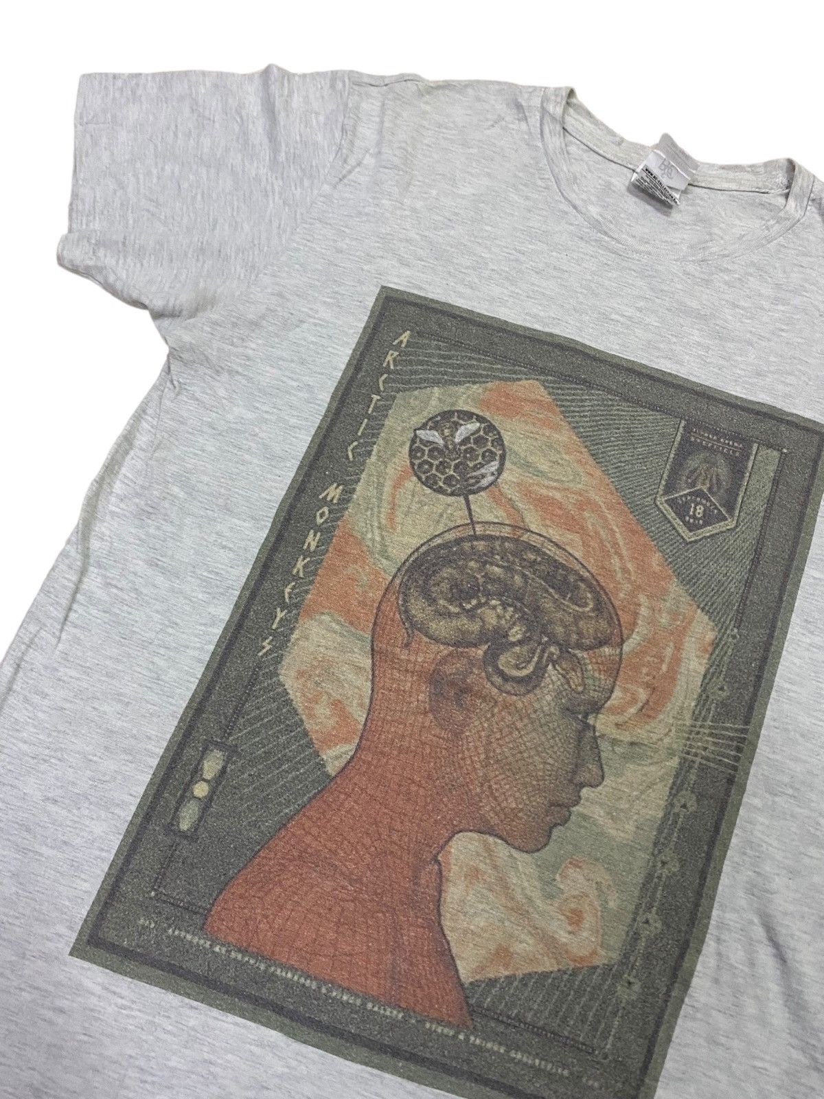 image of Band Tees x Tee Shirt Arctic Monkeys Band Tee Shirt in Grey, Men's (Size Medium)