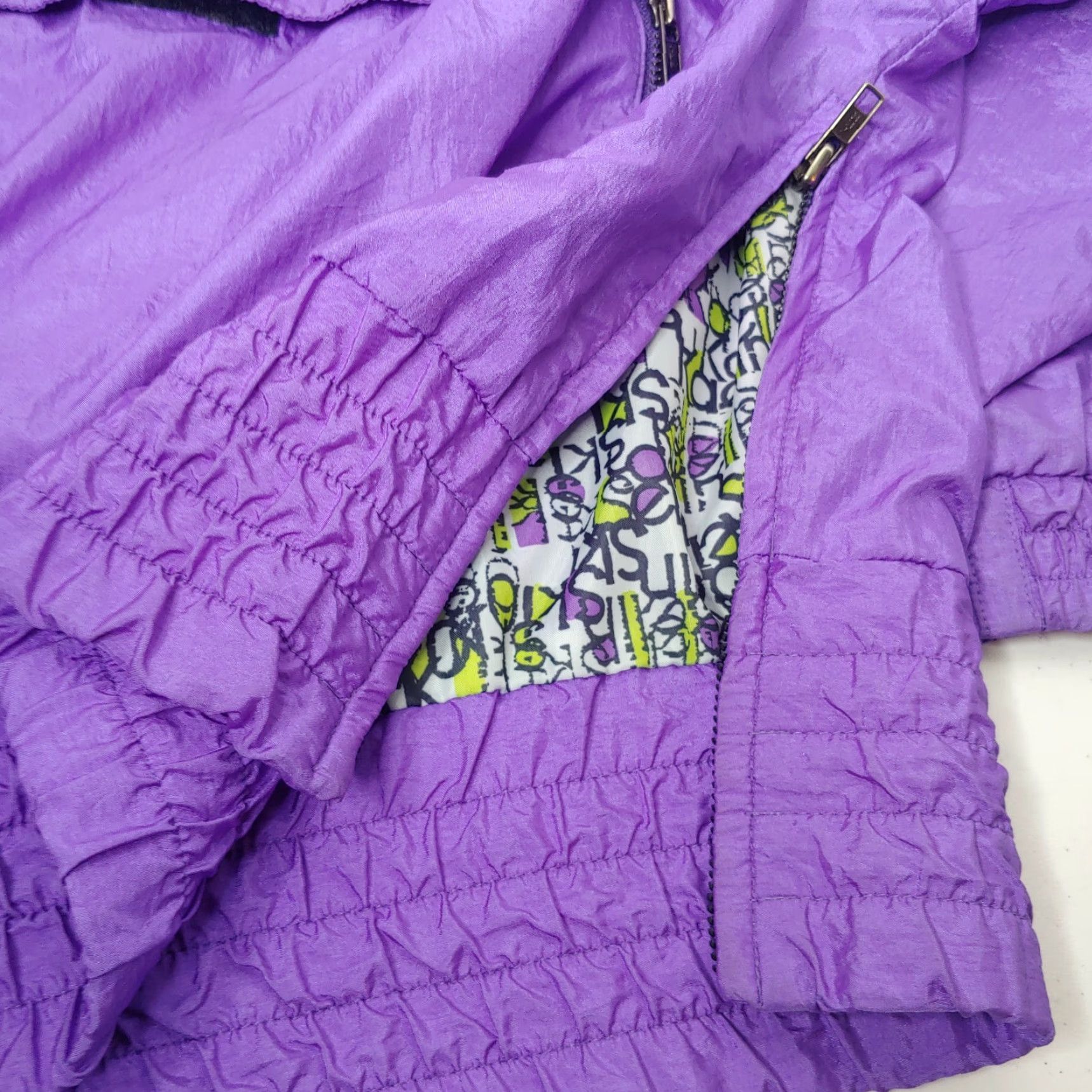Etro VINTAGE Kaelin Ski Windbreaker Jacket Women L Purple 90s 1/4 Zip Nylon Casual Womens Size L / US 10 / IT 46 - 5 Thumbnail