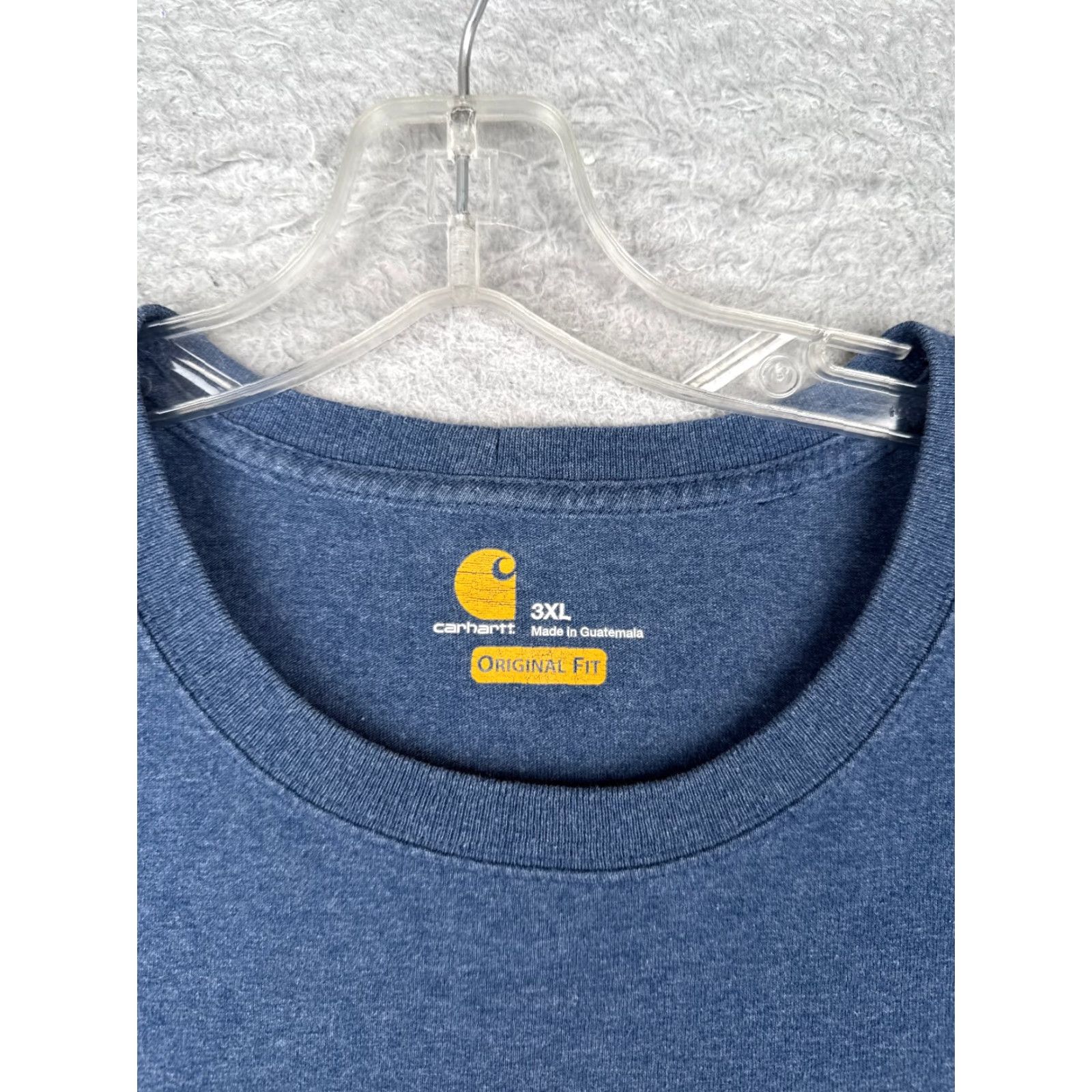 Carhartt Carhartt Men Shirt 3XL Blue Short Sleeve Pocket Crew Neck Cotton Blend T-Shirt Work Modern American Men’s K87 Size US XXL / EU 58 / 5 - 7 Thumbnail