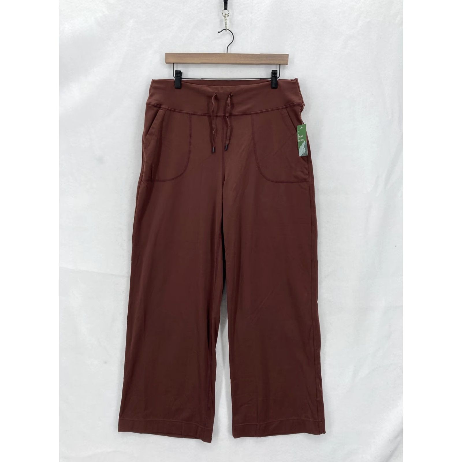 Vintage Willit Pants Womens XL Brown Wide-Leg Yoga Lounge Drawstring Pockets Athletic Size 40" / US 18 - 2 Thumbnail