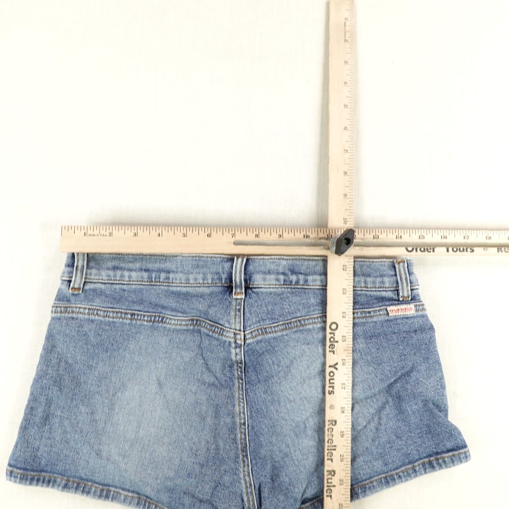 Guess VINTAGE Guess Denim Shorts Womens 30 Blue Cotton Spandex Casual Retro 90s Ladies Size 29" - 5 Thumbnail