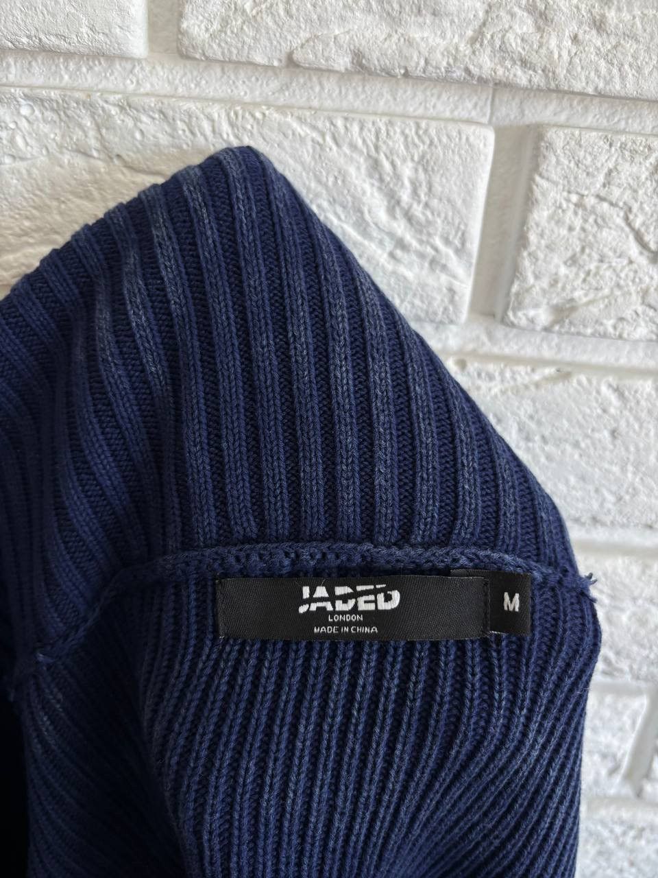 Jaded London Tribeca Blue Ribbed Off The Shoulder Knit Y2K Size M / US 6-8 / IT 42-44 - 5 Thumbnail