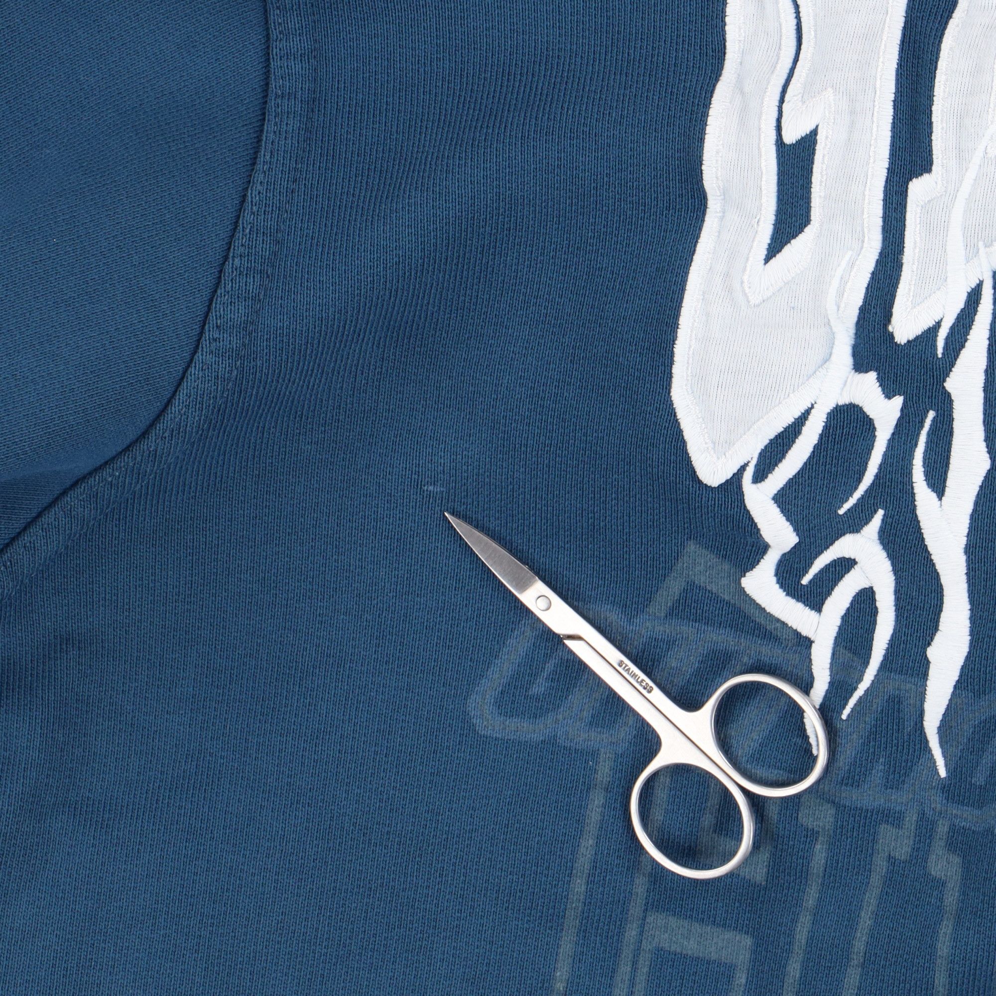 Givenchy Blue Embroidered Multi Logo Oversized Layered Hoodie Size US XS / EU 42 / 0 - 10 Thumbnail