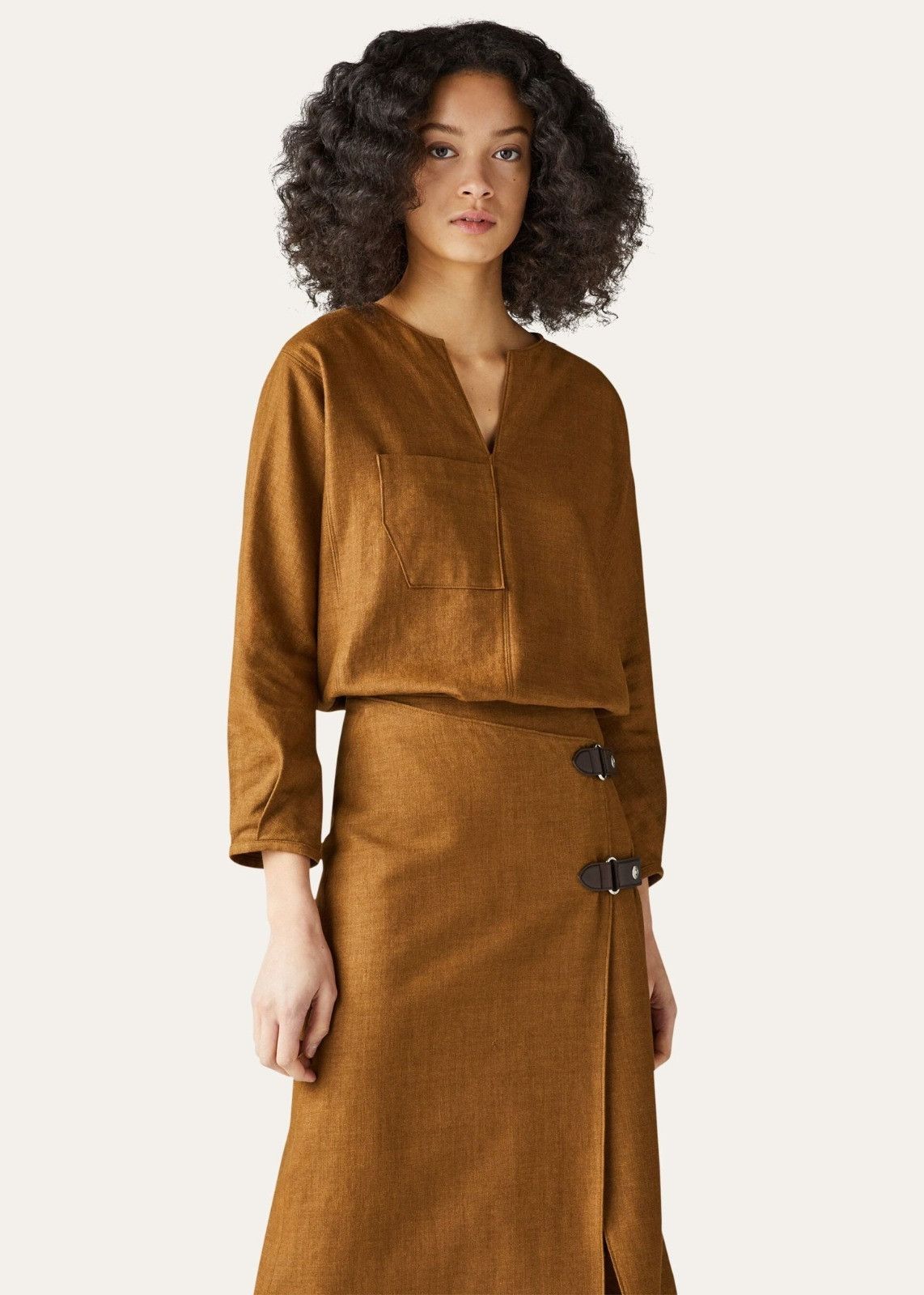 Loro Piana o1srvl11e0824 Arsene Structured Shirt in Brown Size XXL / US 16-18 / IT 52-54 - 3 Thumbnail