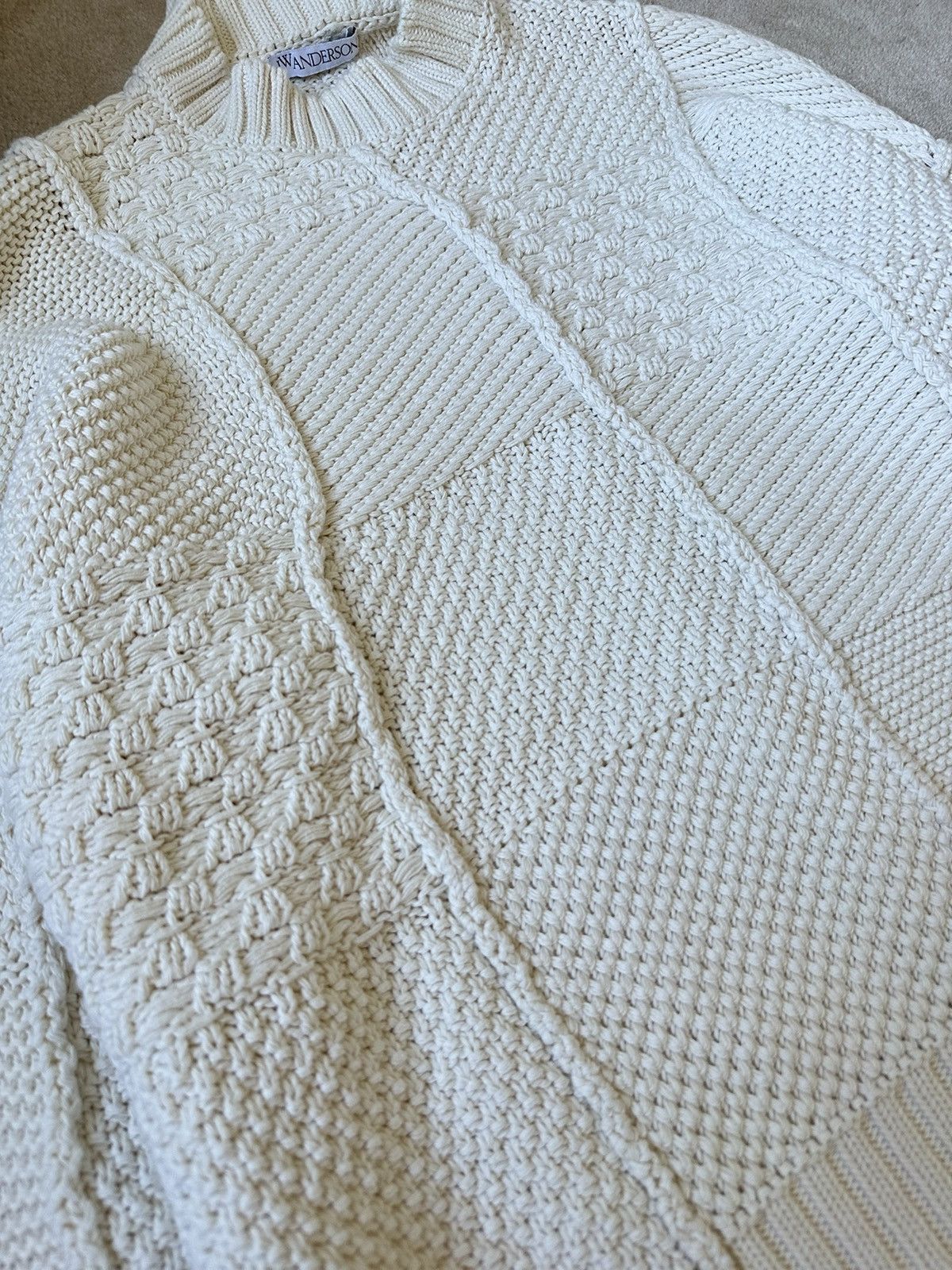 Designer × JW Anderson SS20 JW Anderson Cotton Patch Work Knitted Sweater Heavy Size US L / EU 52-54 / 3 - 5 Thumbnail
