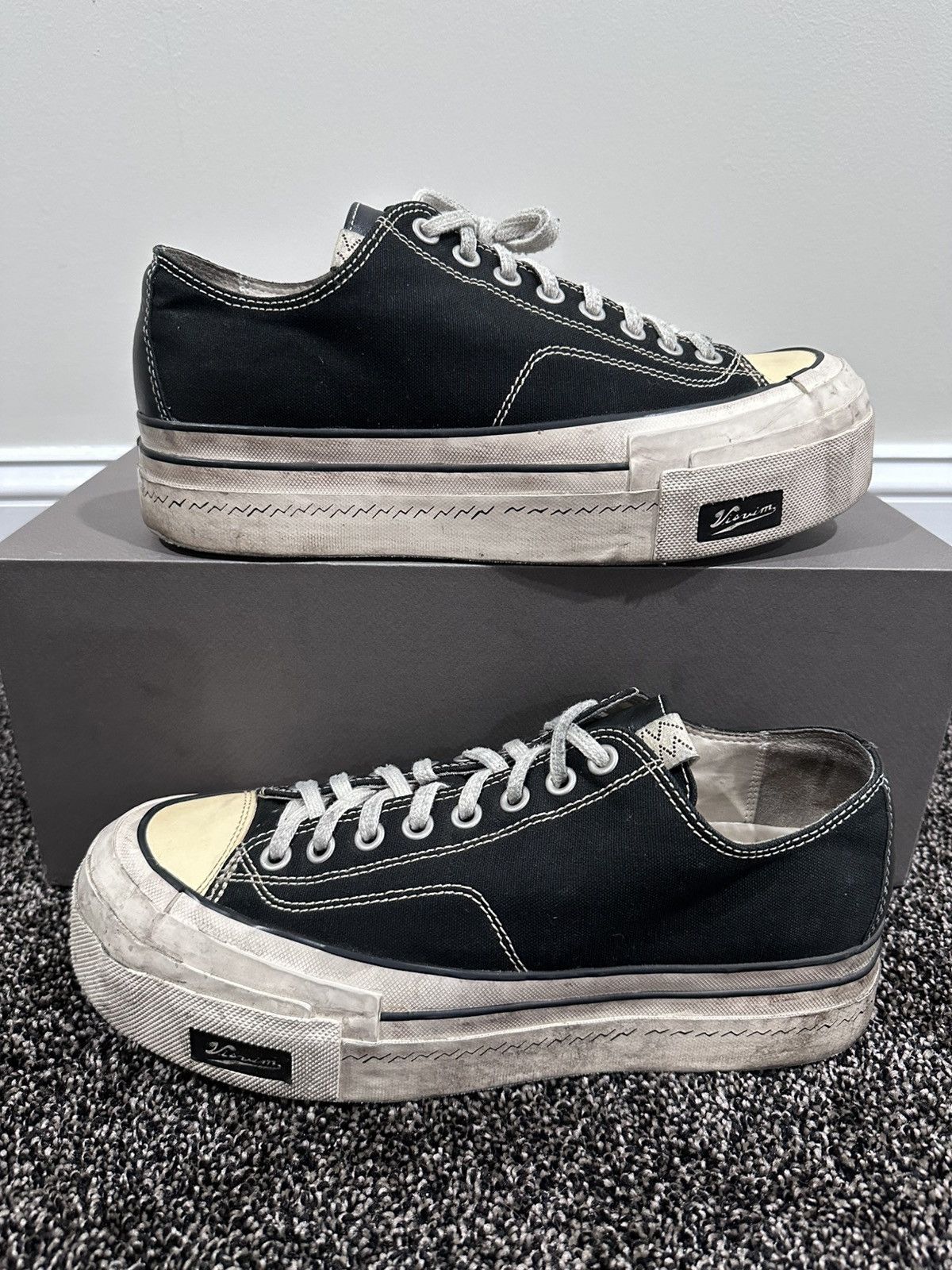 Japanese Brand × Visvim Visvim Skagway LO G. Pattern Black Canvas Sneaker Size US 10 / EU 43 - 10 Thumbnail
