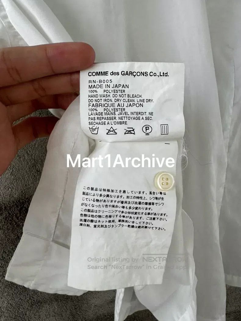 Comme des Garcons Comme des Garcons Roses season white shirt jacket Size M / US 6-8 / IT 42-44 - 7 Thumbnail