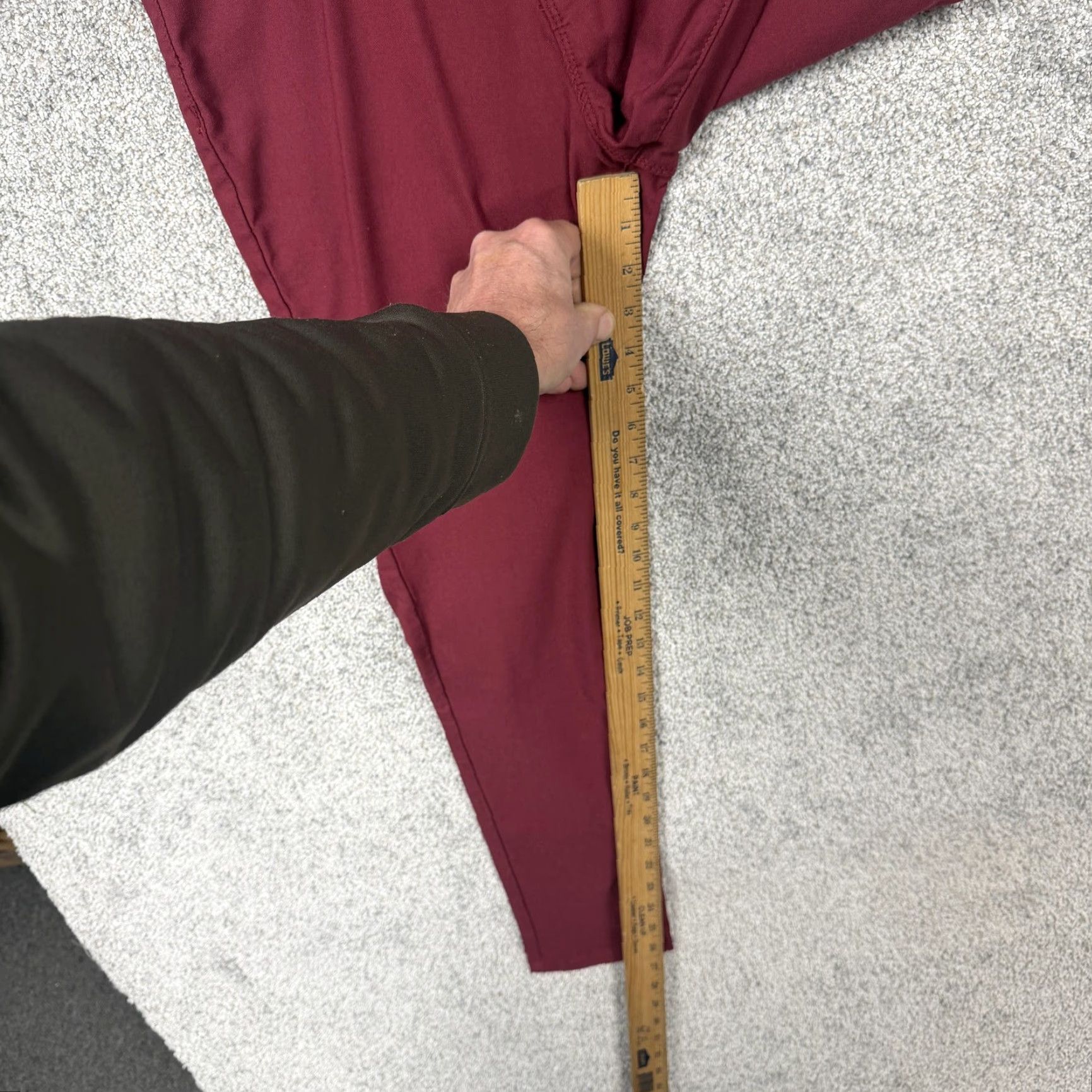 Vintage YMI Jegging Pants Womens L Burgundy Skinny Stretch Twill Pocketed Flat Front Zip Button Casual Preppy 30x26.5 Juniors Regular Rise 8.5-10.5 Size 36" / US 14 / IT 50 - 4 Thumbnail