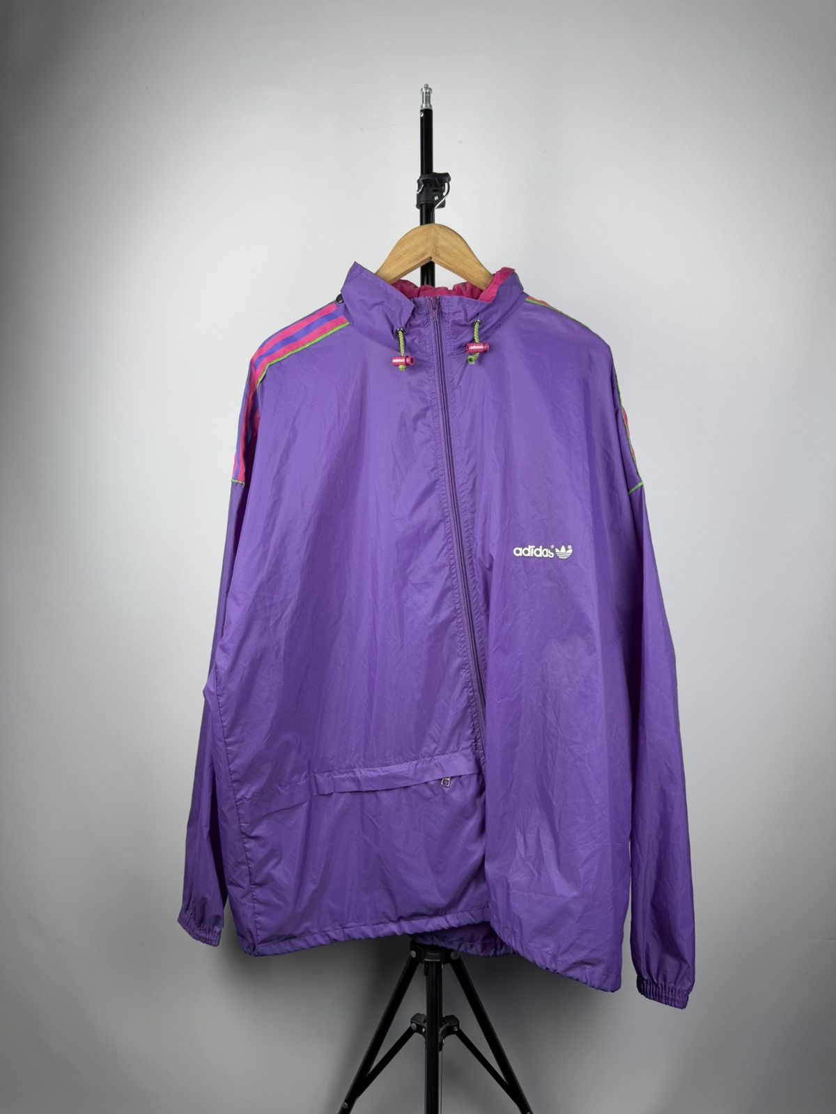Adidas × Vintage 🔥 Rare 70-80s Vintage Adidas Raincoat Jacket Transforms Bag Size US XL / EU 56 / 4 - 1 Thumbnail