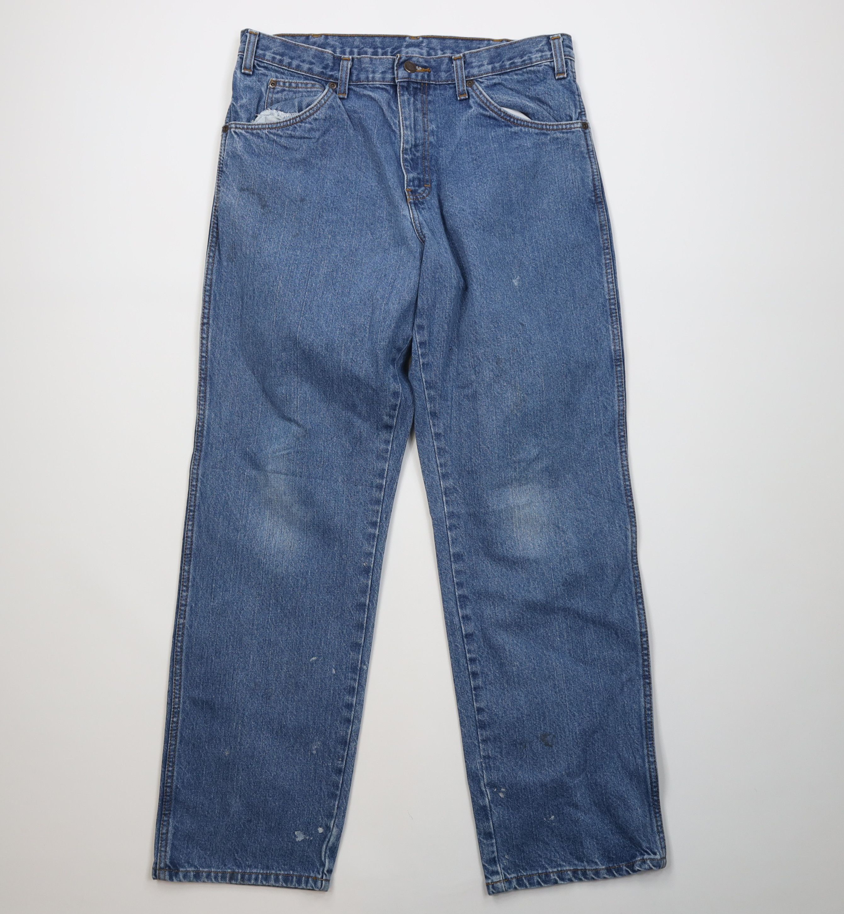 Dickies Vintage Y2K Dickies Relaxed Fit Wide Leg Denim Jeans Blue Size US 34 / EU 50 - 1 Thumbnail