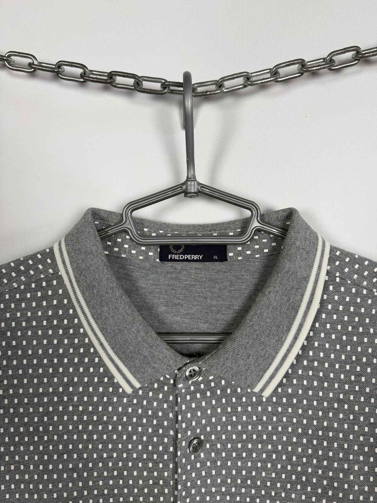 Fred Perry Fred Perry Short Sleeve Polo Shirt Micro Pattern Logo Casual Size US XL / EU 56 / 4 - 7 Thumbnail