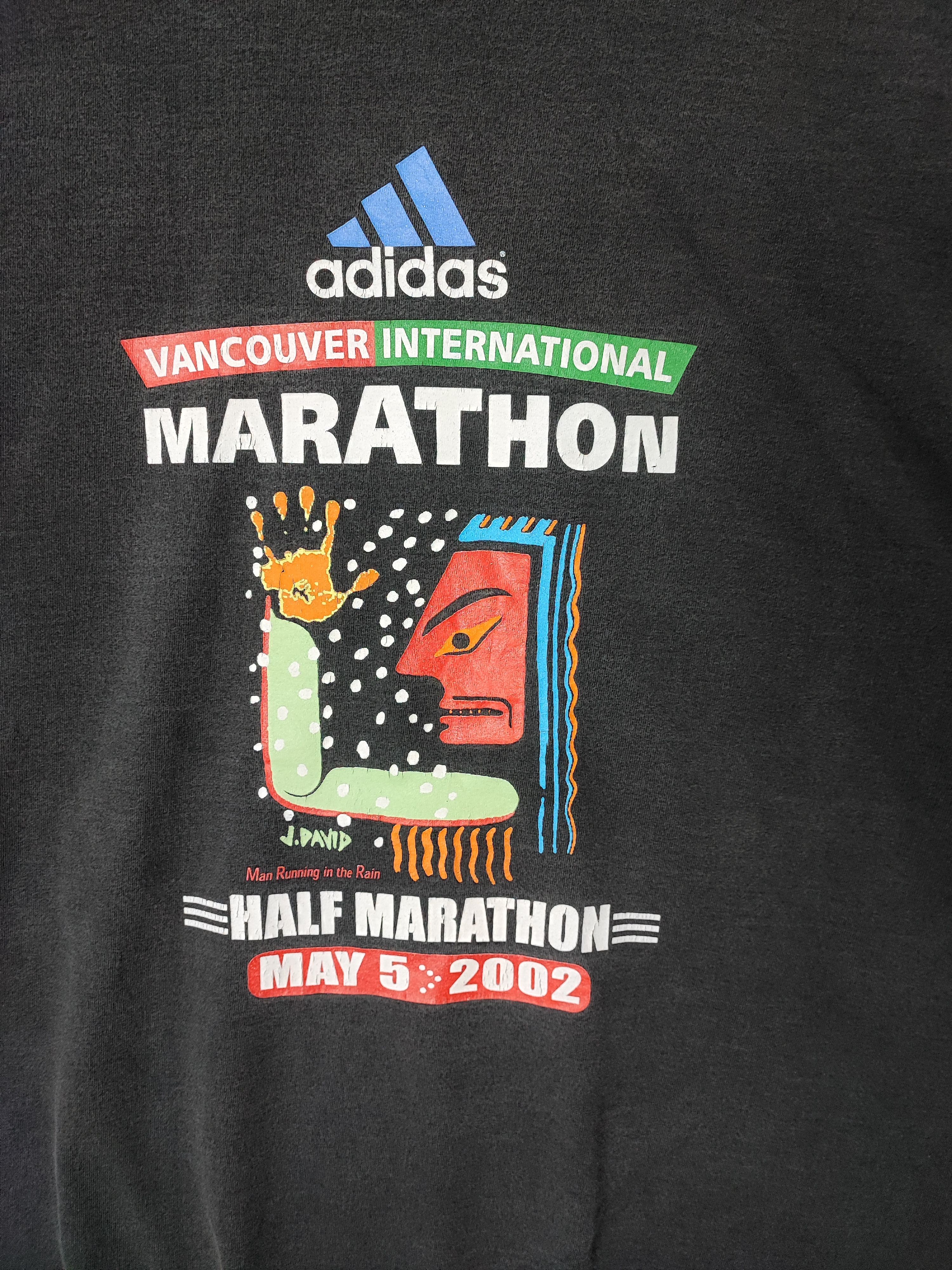 Adidas Adidas Vintage Tshirt Marathon Size US L / EU 52-54 / 3 - 3 Thumbnail