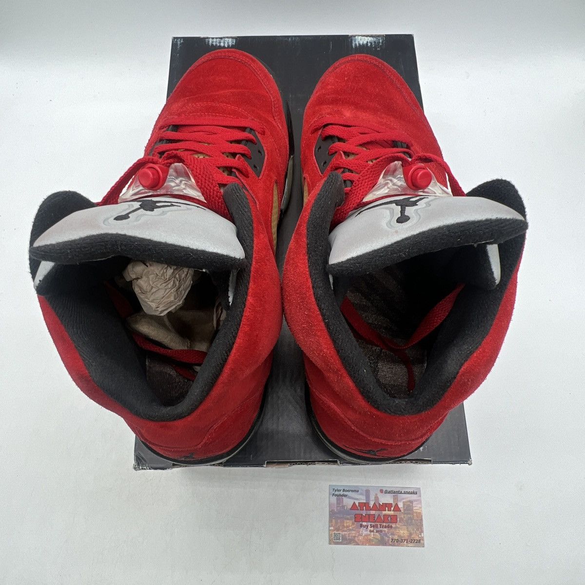 Jordan Brand Air Jordan 5 raging Bull red suede Size US 13 / EU 46 - 6 Thumbnail
