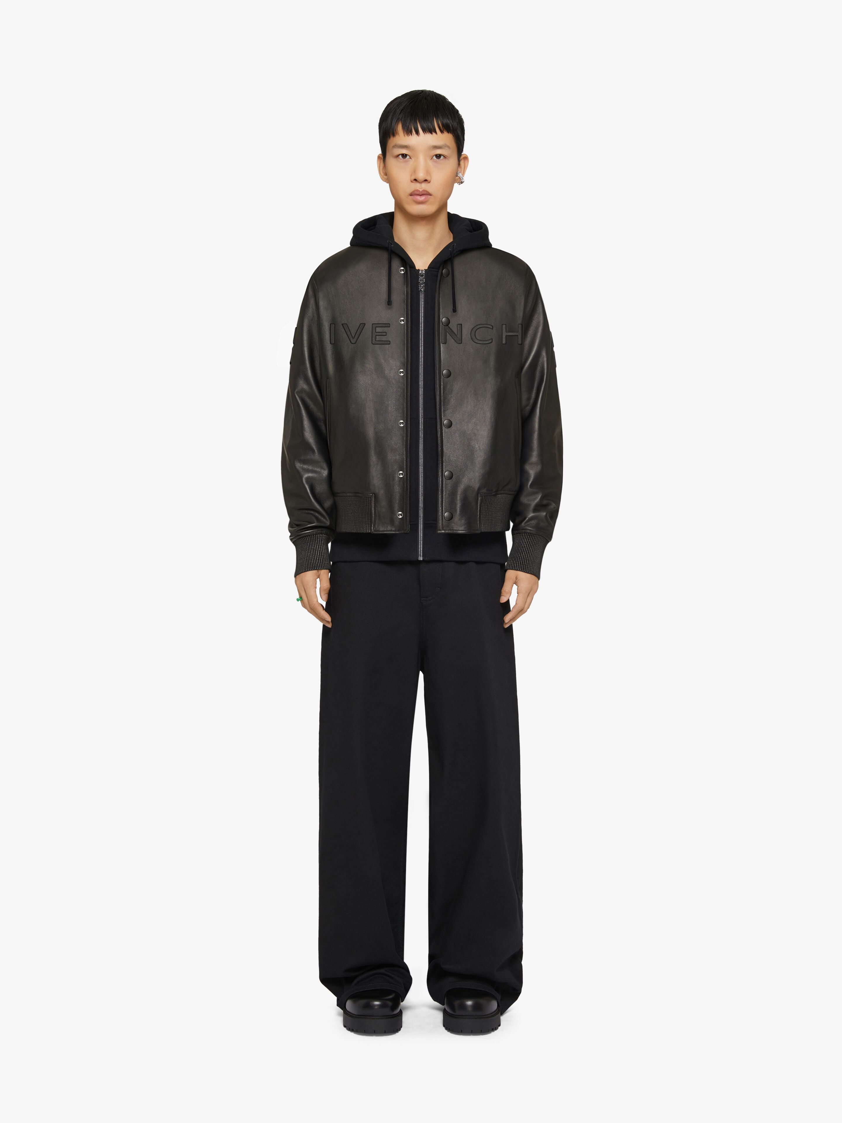 Givenchy o1w1db10325 Leather Varsity in Black Size US M / EU 48-50 / 2 - 2 Thumbnail