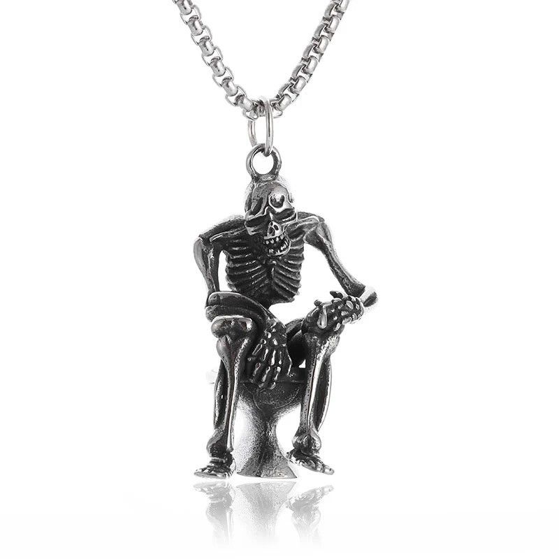 Vintage Vintage Skull Toilet Necklace Size ONE SIZE - 3 Thumbnail