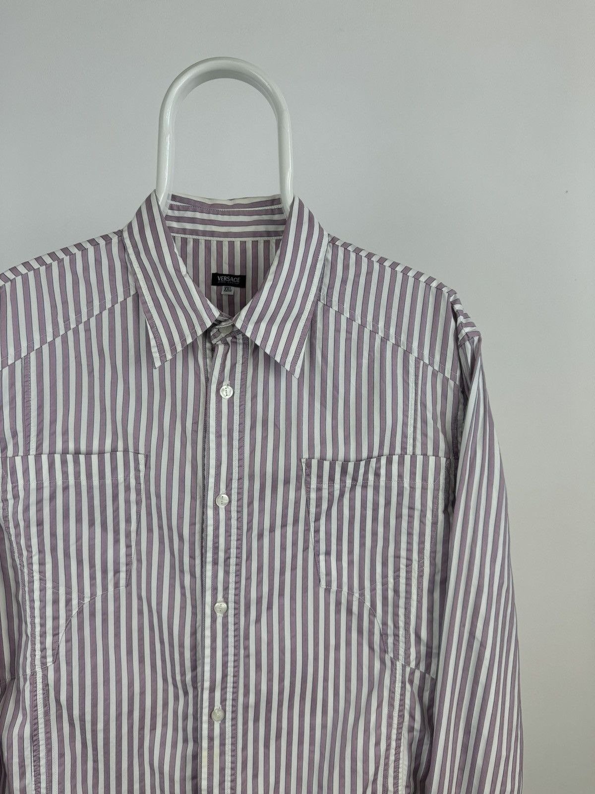 Versace Jeans Couture × Vintage Vintage Versace Jeans Couture Striped Long Sleeve Shirt Size US XXL / EU 58 / 5 - 2 Thumbnail