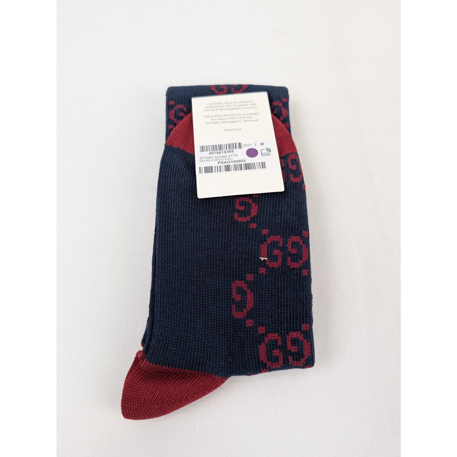 Gucci o1rshd1 Size: M / Long Socks in Navy/Red Size ONE SIZE - 3 Thumbnail
