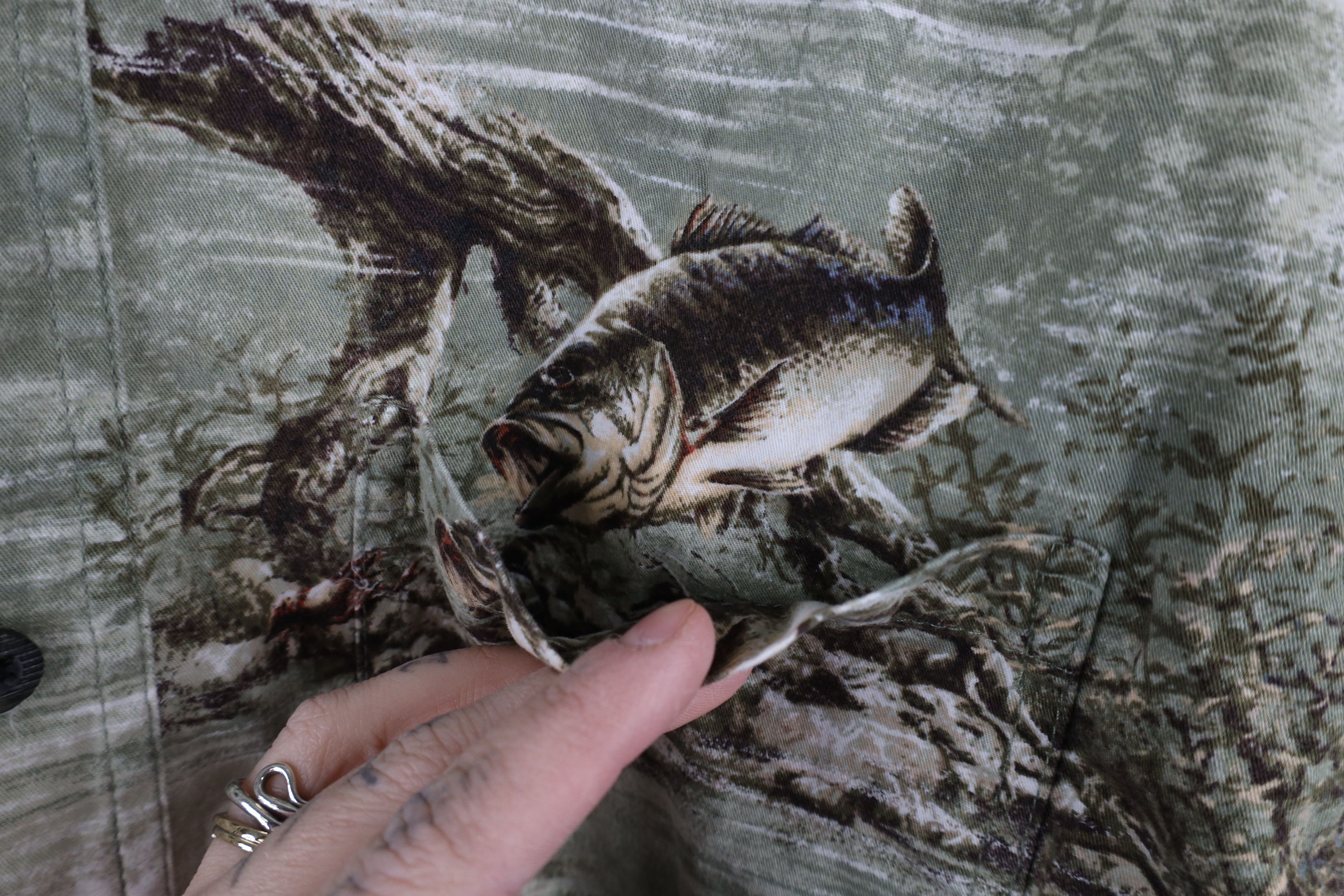Vintage Vintage 90s Streetwear Fishing All Over Print Button Shirt Size US L / EU 52-54 / 3 - 4 Thumbnail