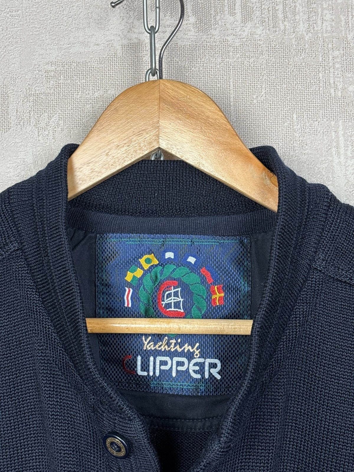 Other Vintage Yachting Clipper Wool Cardigan Sweater Navy Blue Size US L / EU 52-54 / 3 - 6 Thumbnail