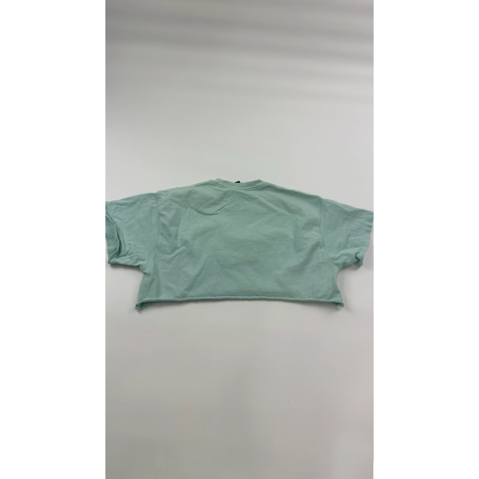 Nike Nike Cropped Pullover Top Womens Large Blue Short Sleeve Embroidered Mushrooms Activewear Size L / US 10 / IT 46 - 5 Thumbnail