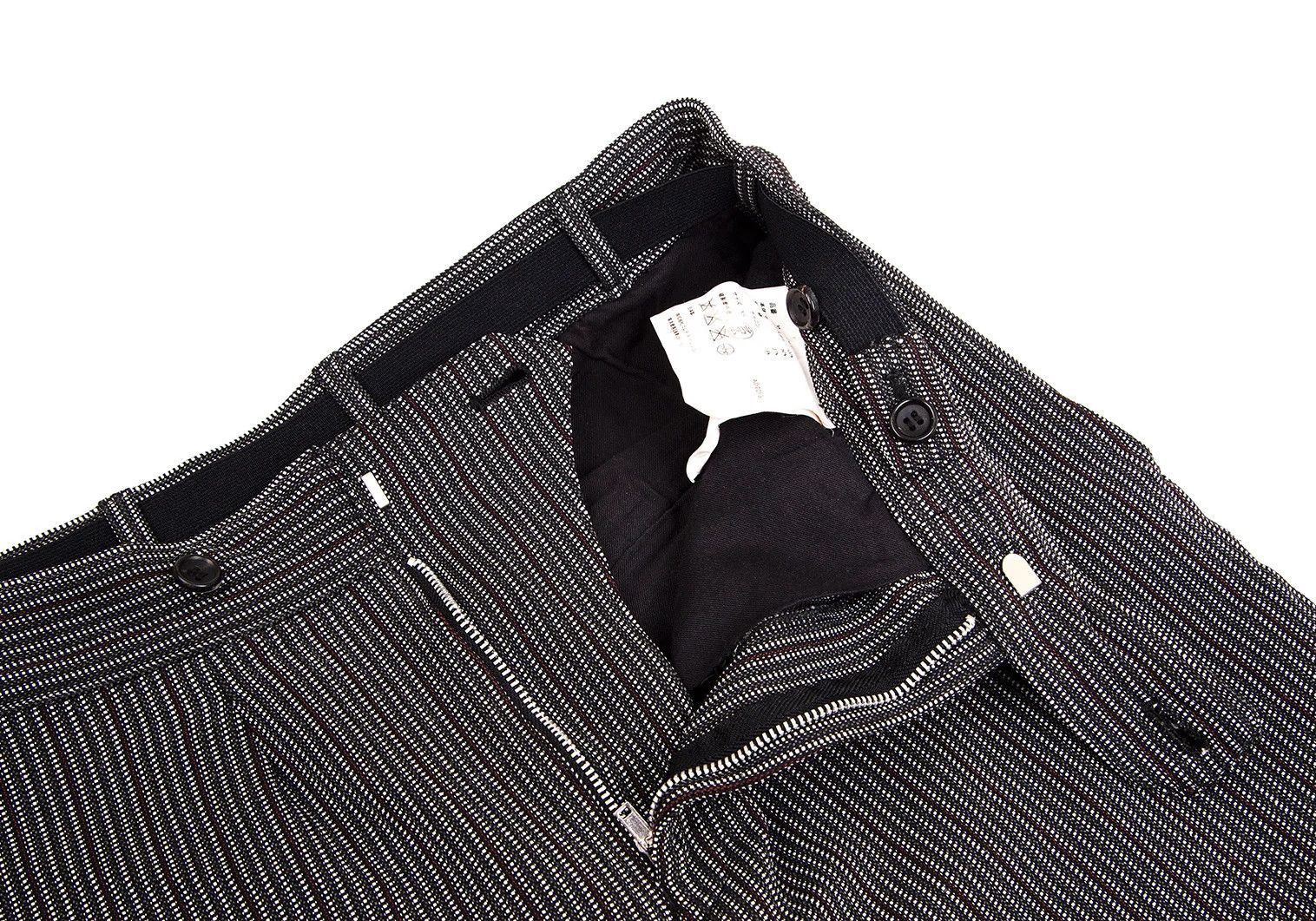 Junya Watanabe Polyester Striped Hip Transition Pants in Black and White Size US 30 / EU 46 - 4 Thumbnail