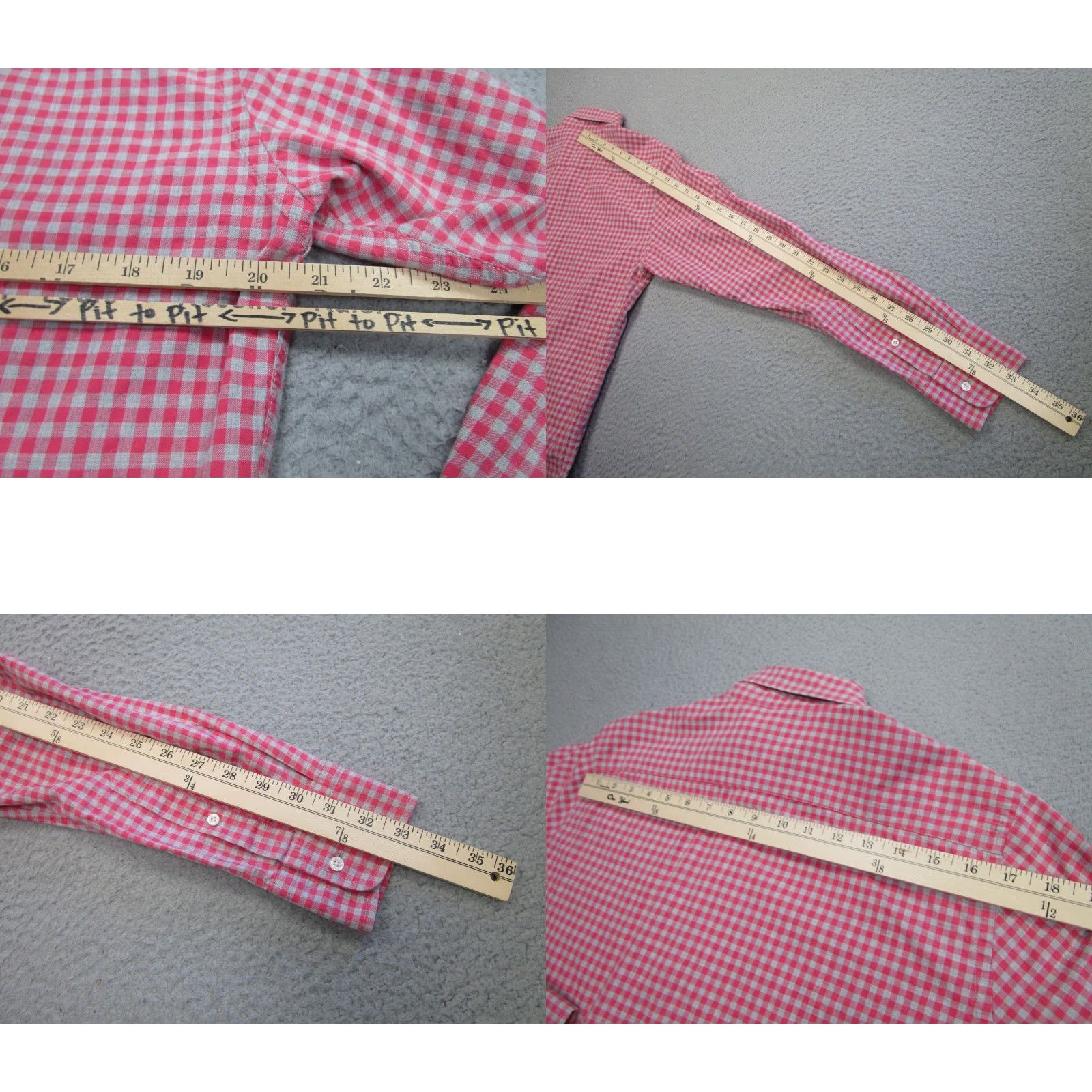 Vintage B.D. Baggies Button-Down Shirt Mens Small Red Plaid Gingham Check Cotton Woven Size US S / EU 44-46 / 1 - 8 Thumbnail