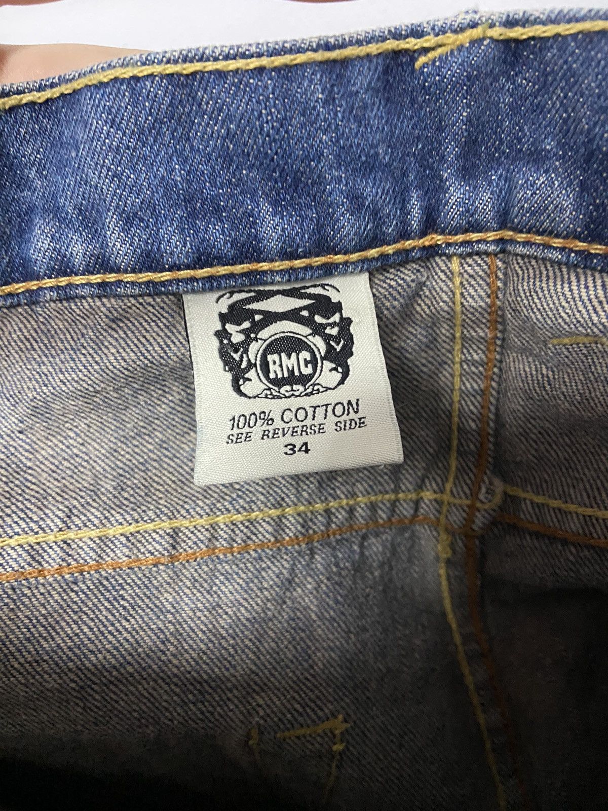 RMC Jeans × Vintage Rmc Vintage jeans Pants pocket logo Y2K Selvedge Size US 34 / EU 50 - 6 Thumbnail