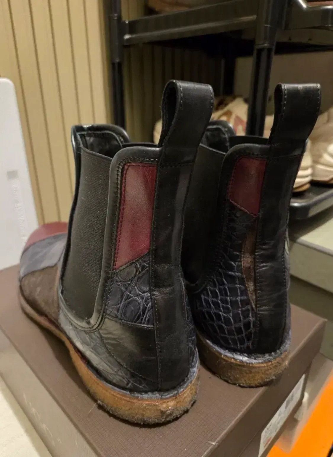 Bottega Veneta Bottega Veneta Limited Patch Work Multi Color Chelsea Boots Size US 9 / EU 42 - 4 Thumbnail