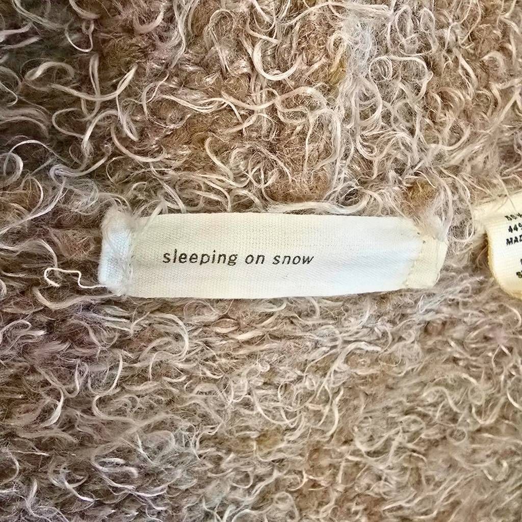 Anthropologie Anthropologie Sleeping on Snow Tan Fuzzy Hooded Cardigan Size S / US 4 / IT 40 - 3 Thumbnail