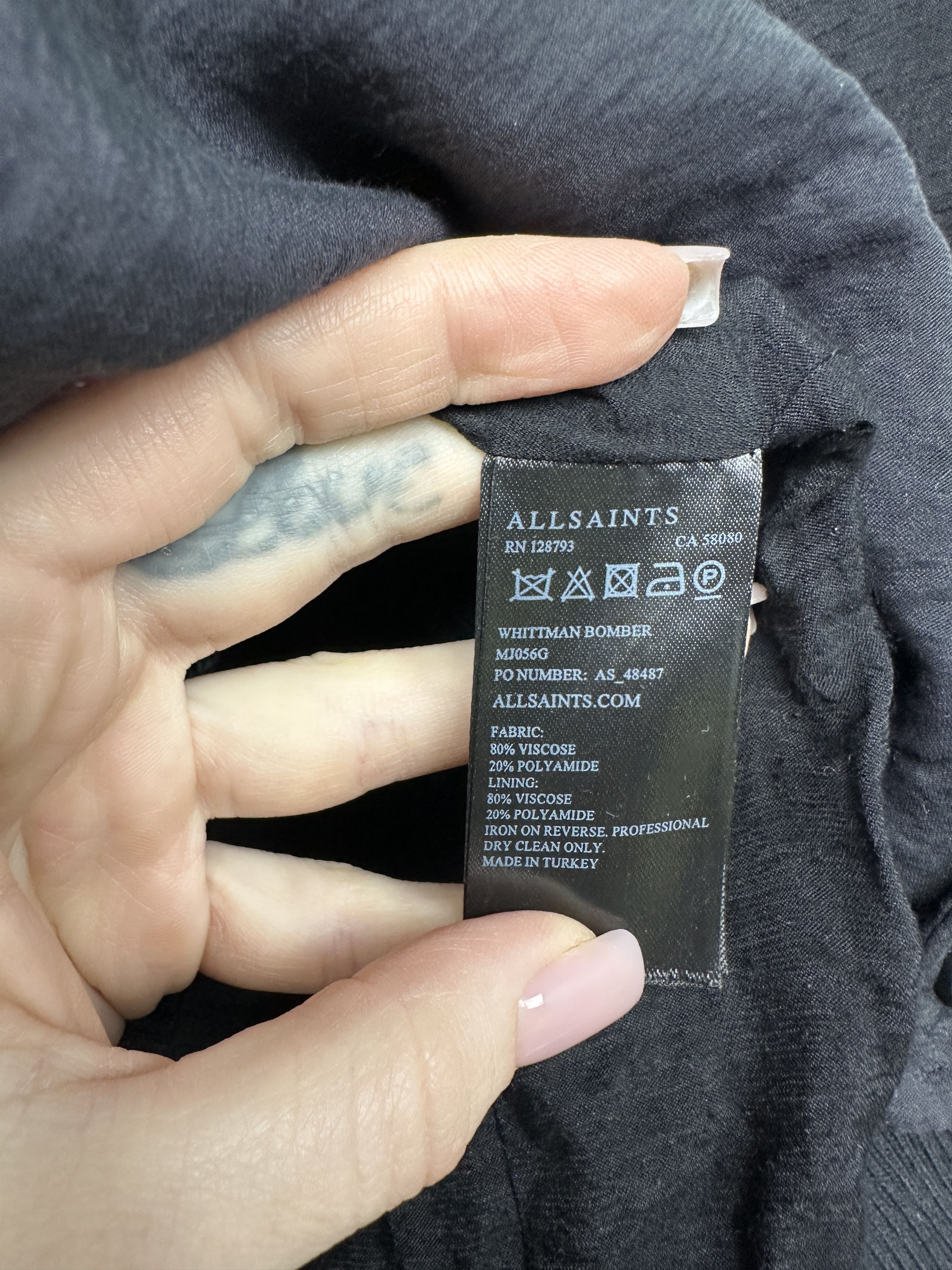 Allsaints Allsaints Mens Whittman Bomber Jacket Size US S / EU 44-46 / 1 - 3 Thumbnail