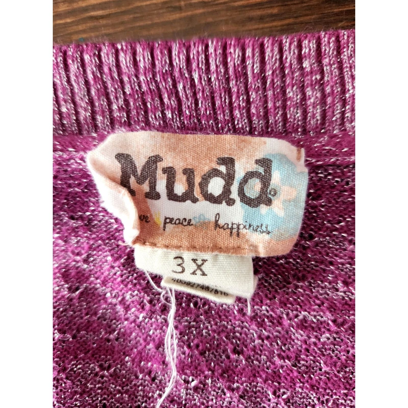 Vintage Mudd Pink Sweater 3/4 Sleeve Shirt Size 3X Plus Pullover Casual Women's Knit Solid Scoop Neck Adult Plus-Size Mens? Size XXL / US 16-18 / IT 52-54 - 6 Thumbnail