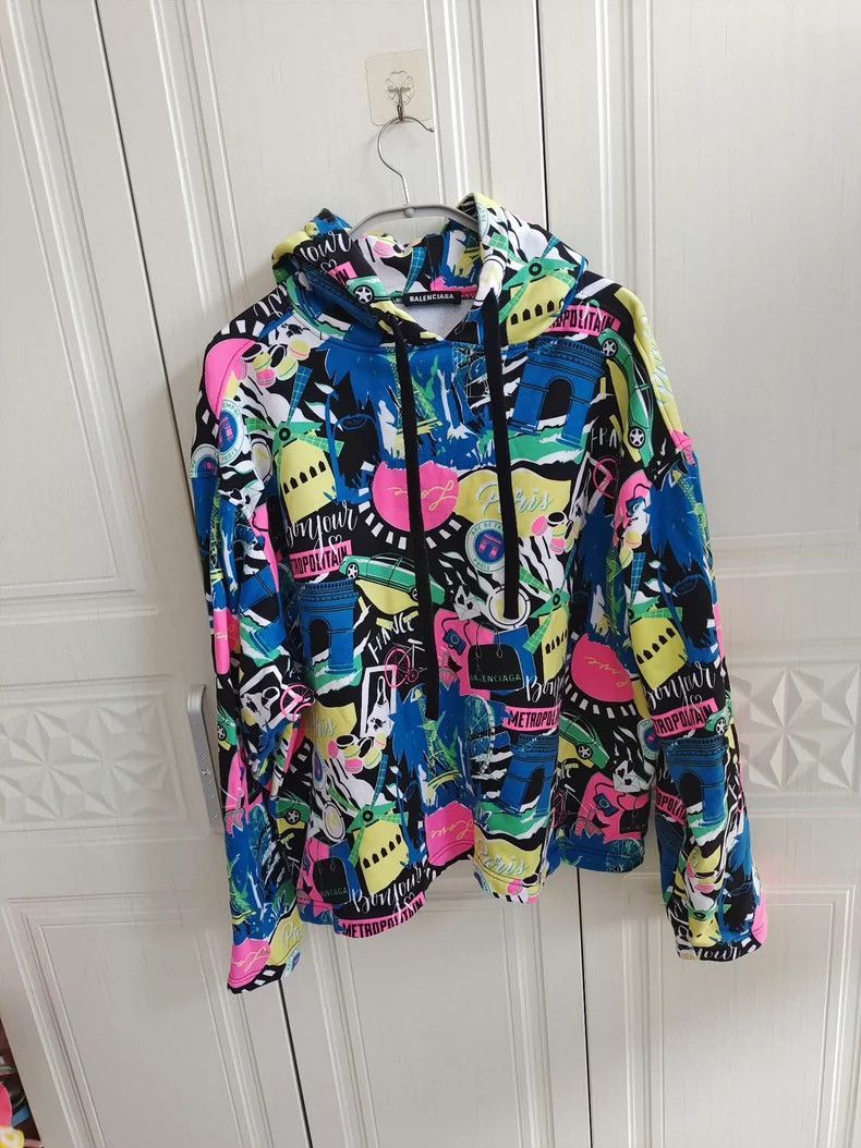 Balenciaga Balenciaga Women's Printed Sports Hoodie-2506 Size XS / US 0-2 / IT 36-38 - 5 Thumbnail