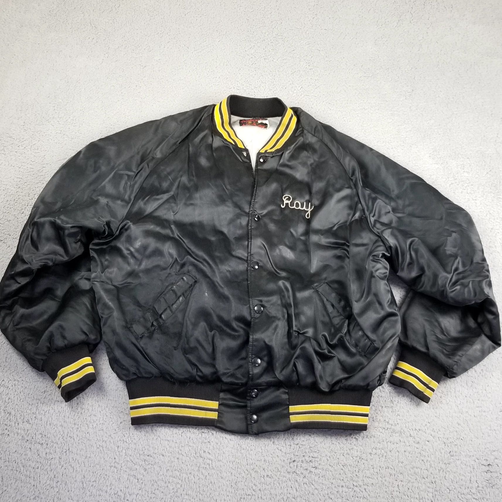 Vintage Vintage Satin Bomber Jacket Men XL CBC Machine Tech Cell Blood Count Machinists Size US XL / EU 56 / 4 - 4 Thumbnail