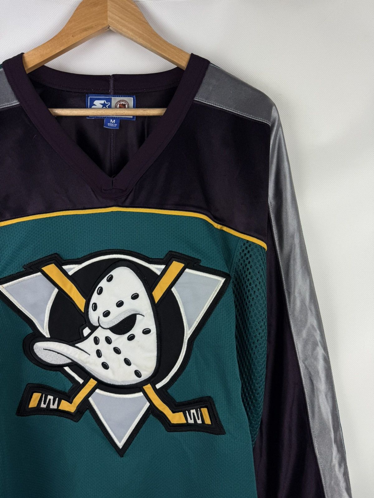 Starter VTG 90s Starter Anaheim Mighty Ducks NHL Jersey Shirt Size M Size US M / EU 48-50 / 2 - 5 Thumbnail