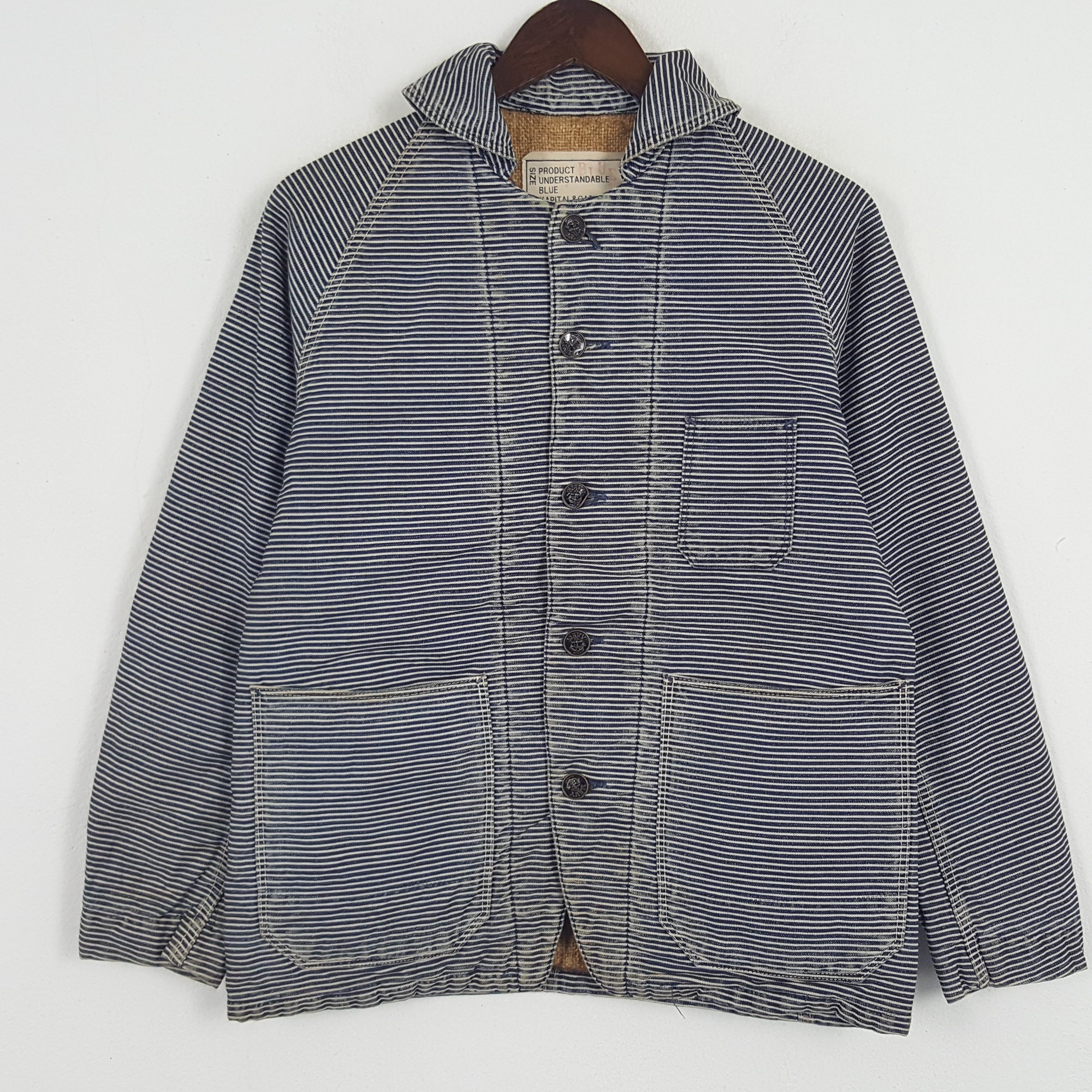 Japanese Brand × Kapital Vintage Kapital Japan Striped Custom Logo Button Up Jacket Size US S / EU 44-46 / 1 - 3 Thumbnail