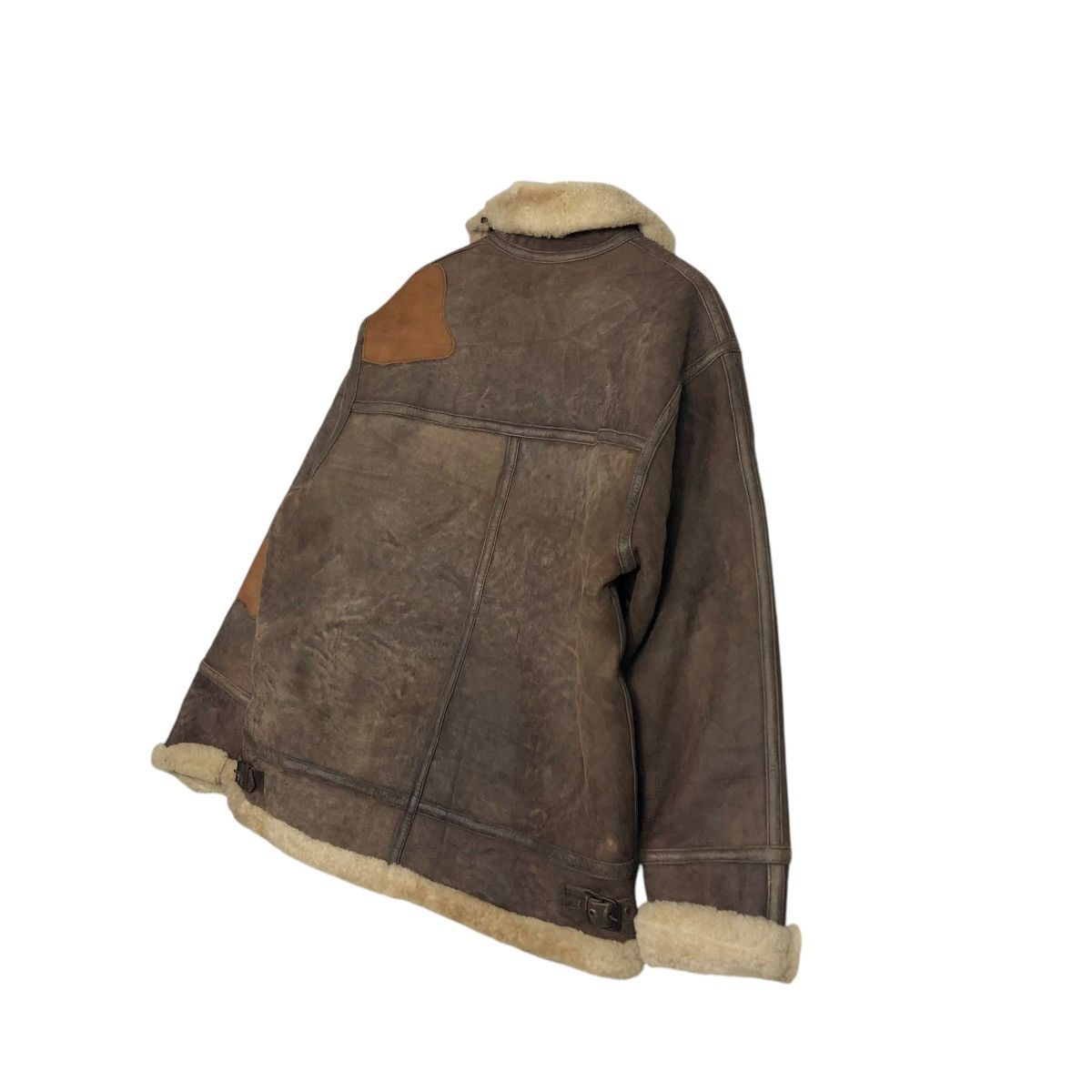 Japanese Brand 🔥VINTAGE LEATHER JACKET B 3 SHEARLING BASE AMERICAN BIKER Size US S / EU 44-46 / 1 - 12 Thumbnail