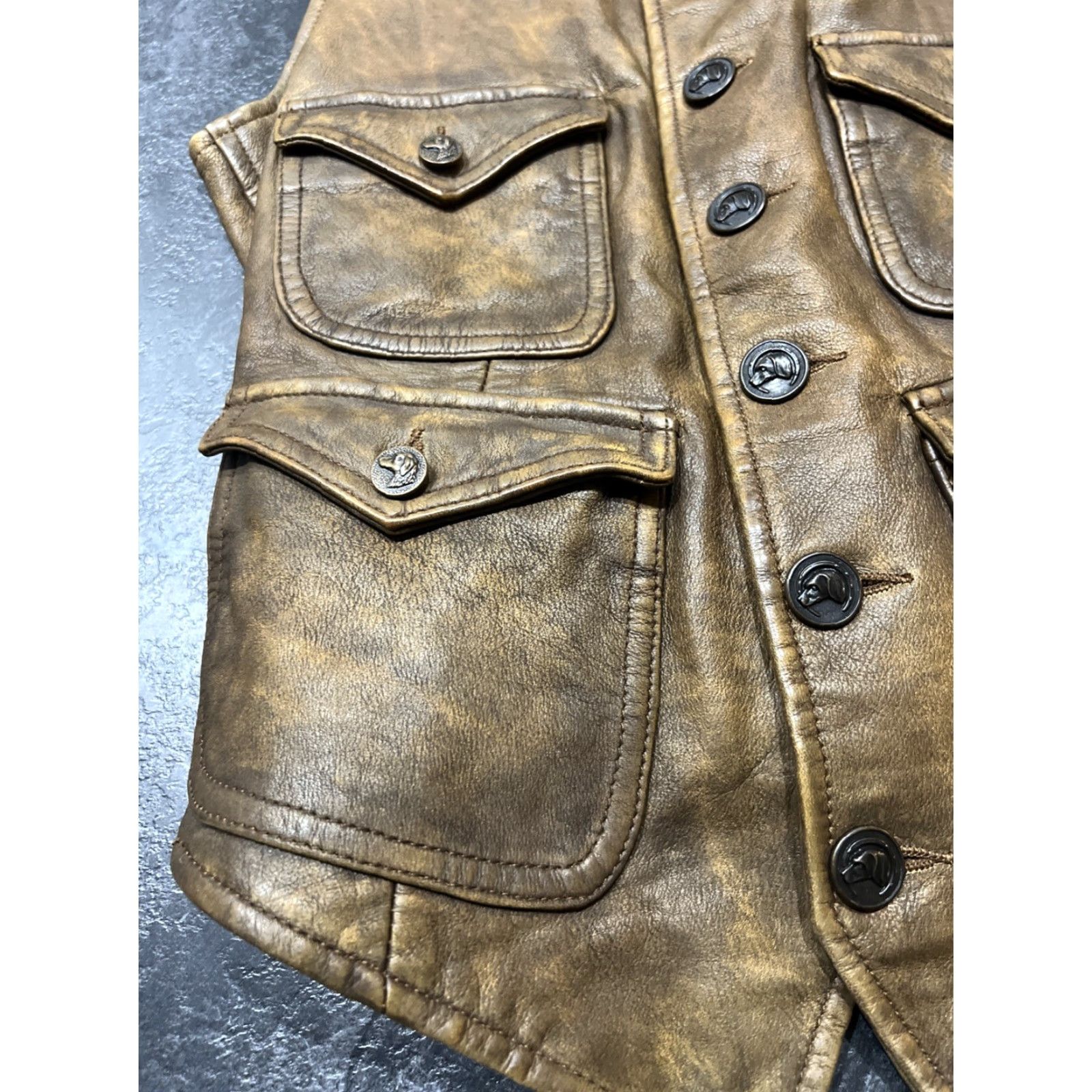 Ralph Lauren RALPH LAUREN Vintage Riding Hunting Vest Genuine Leather Women Size 2 Brown Size XS / US 0-2 / IT 36-38 - 3 Thumbnail