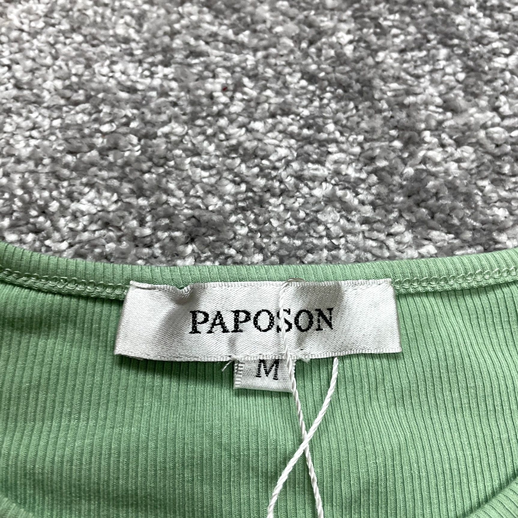Vintage VINTAGE Papson Shirt Dress Top Womens Medium Light Pea Green Ribbed Stretch Midi New NWT Size M / US 6-8 / IT 42-44 - 2 Thumbnail