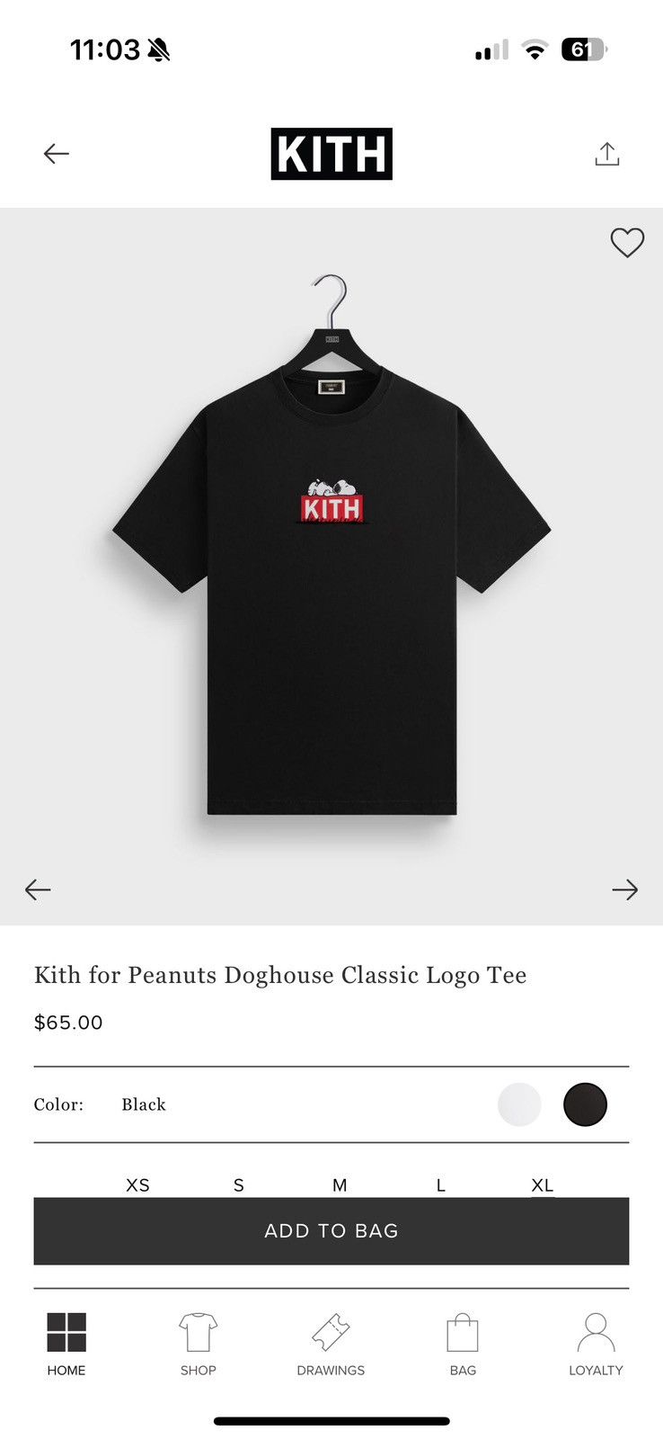 Kith × Peanuts Doghouse Box Logo Tee Size US XL / EU 56 / 4 - 7 Thumbnail