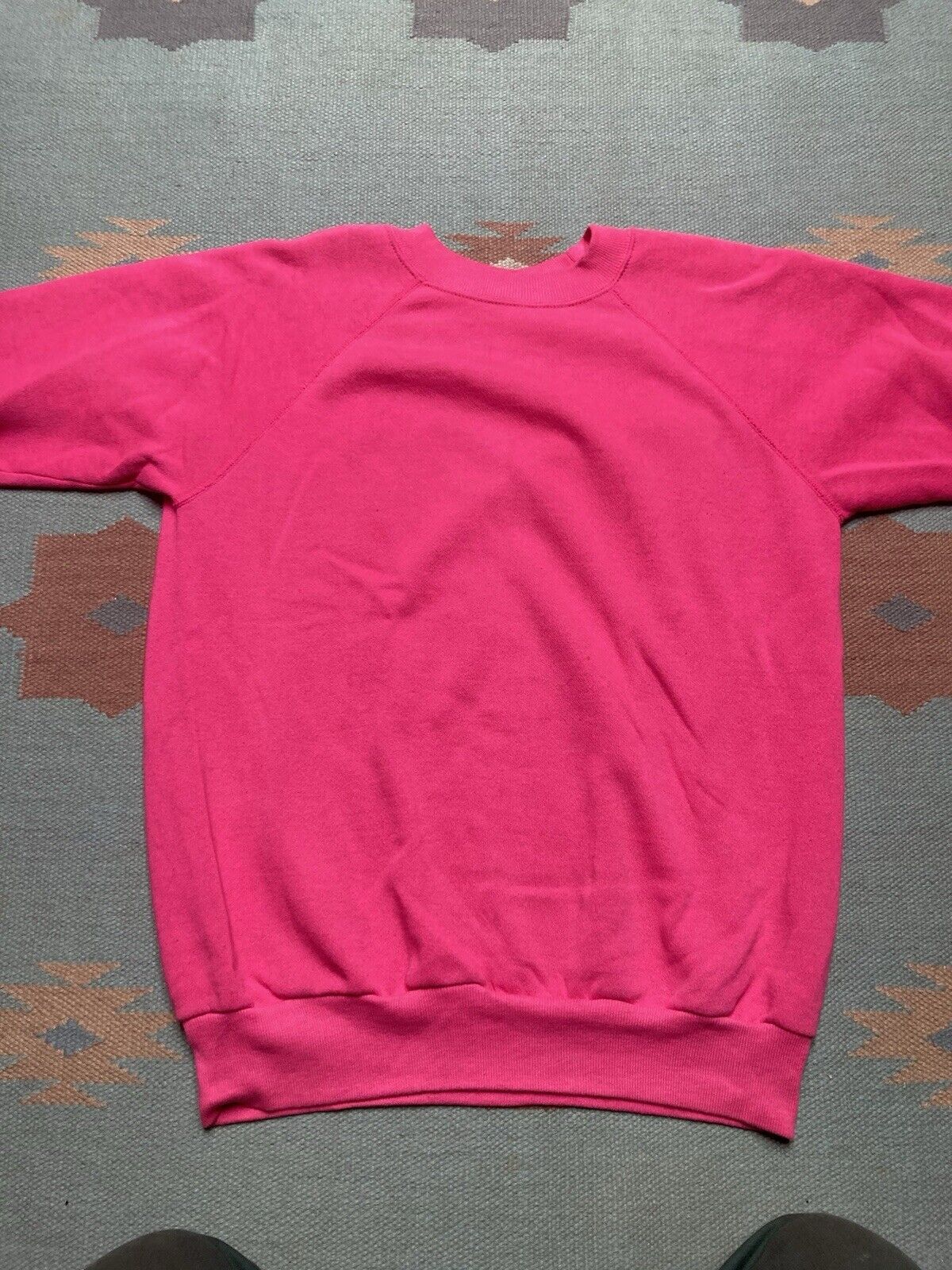 Hanes × Vintage VTG Hanes Pannill sweatshirt raglan blank plain brigh pink L Size L / US 10 / IT 46 - 2 Thumbnail