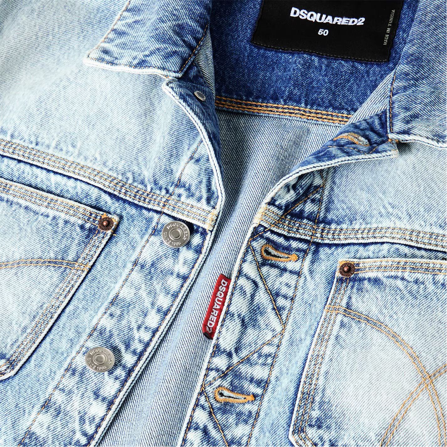 Dsquared2 o1g2r1mq0426 Diagonale Wash 70s Jacket in Blue Size US M / EU 48-50 / 2 - 5 Thumbnail