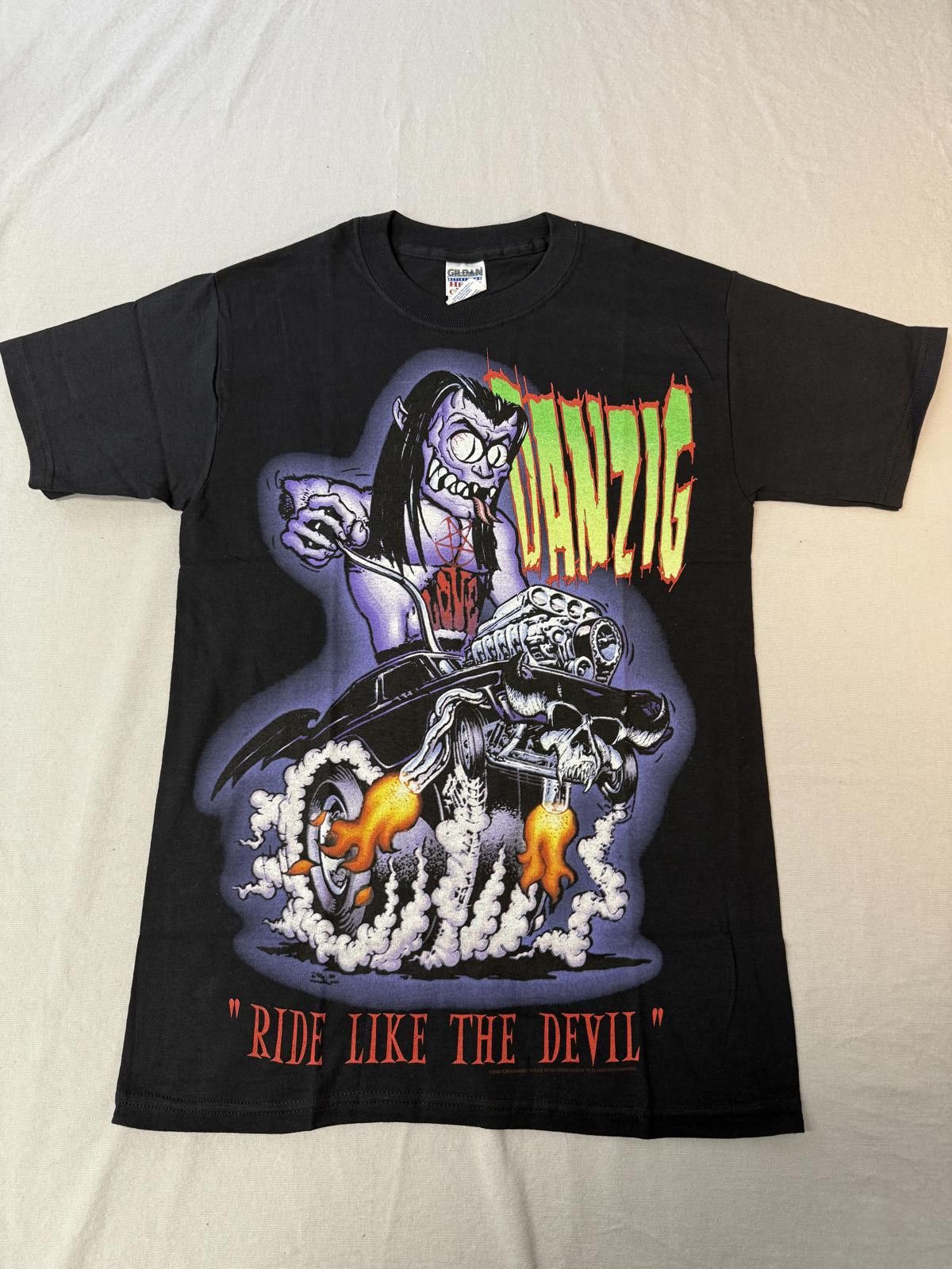 Designer Danzig Tour Dates T-shirt - Ride Like the Devil Tee - S Size US S / EU 44-46 / 1 - 1 Thumbnail