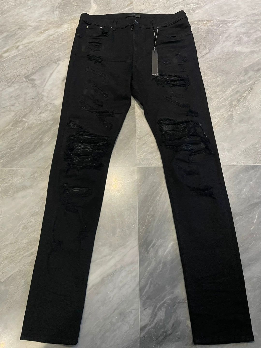 Amiri Amiri 16AW Black Snake Skin MX0 Jeans Size US 38 / EU 54 - 1 Thumbnail