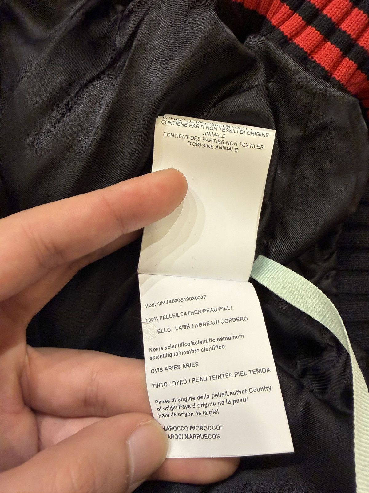 Off-White Off-White ‘23 Eagle Varsity Jacket - Black Red Size US L / EU 52-54 / 3 - 7 Thumbnail