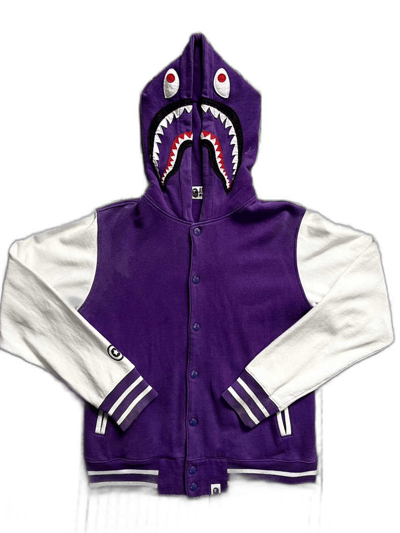 Bape Purple Shark Hoodie Jacket Size M Size US M / EU 48-50 / 2 - 1 Thumbnail