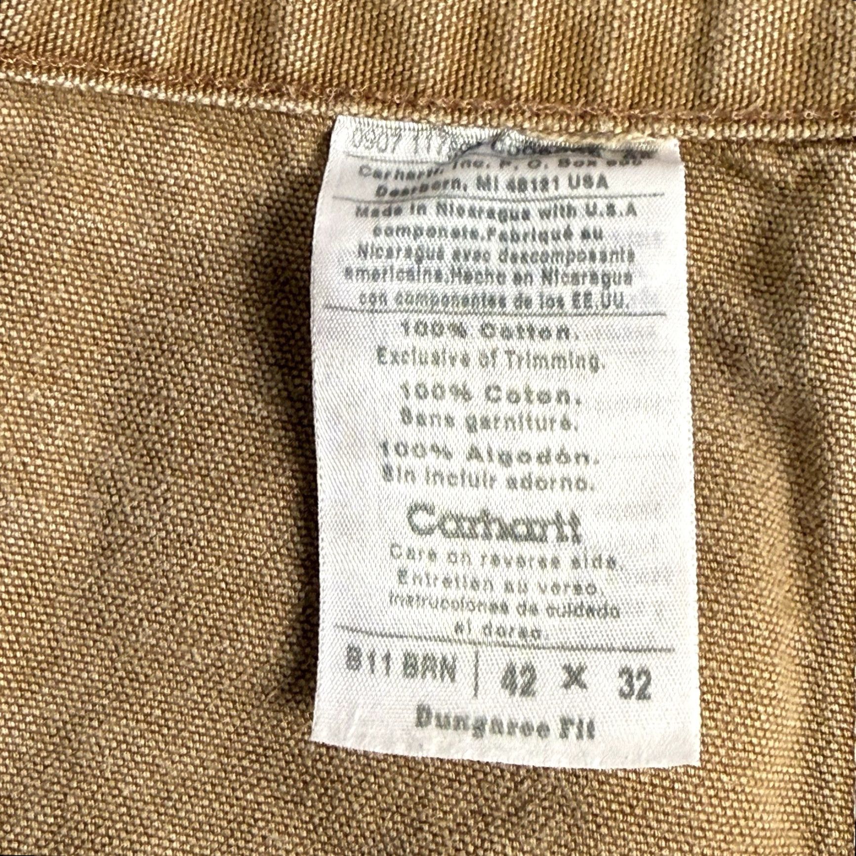 Carhartt VINTAGE Carhartt Pants Carpenter Regular Canvas Brown 42x32 Mens Inseam 32 Brown Mens Size US 42 / EU 58 - 4 Thumbnail
