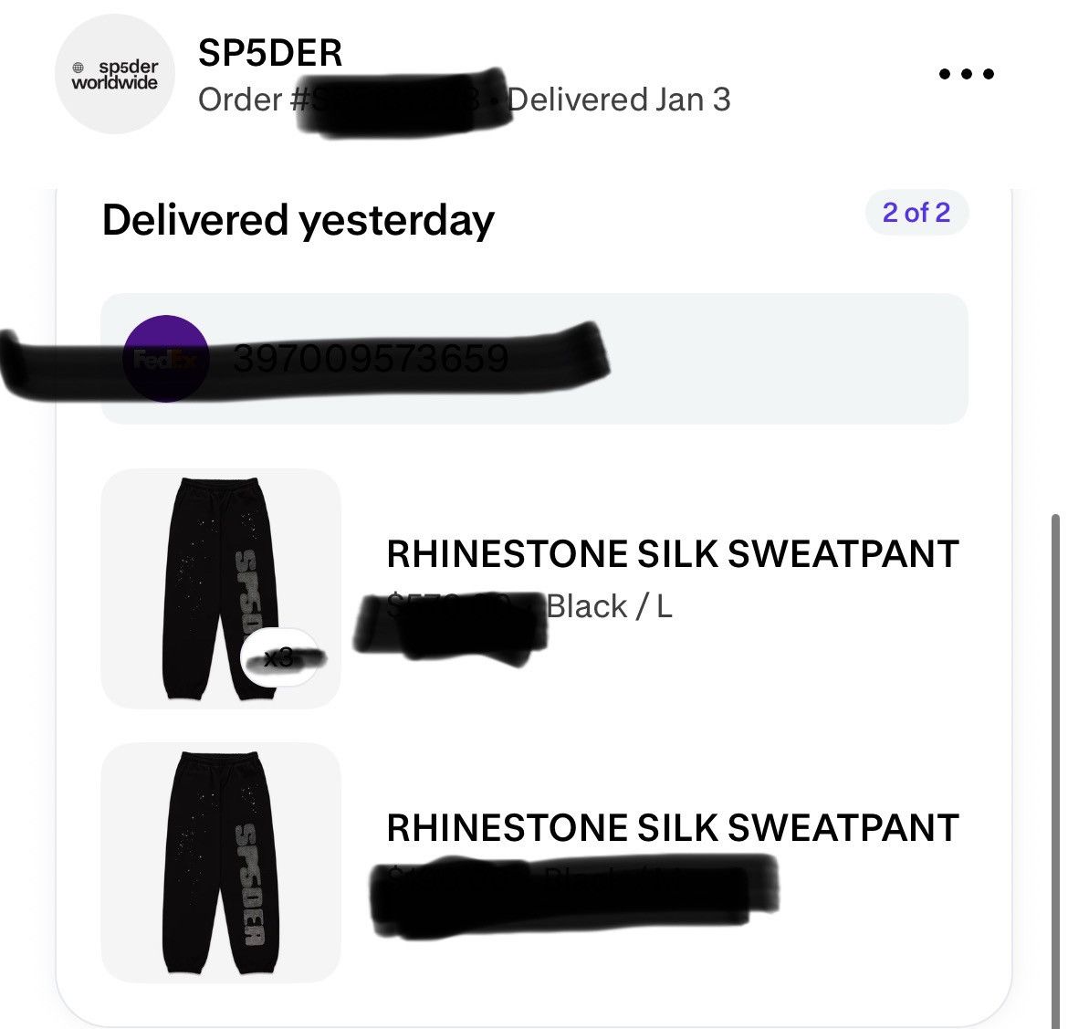 Sp5der SP5DER BLACK RHINESTONE SWEATPANTS Sz M BNWT Size US 32 / EU 48 - 7 Thumbnail