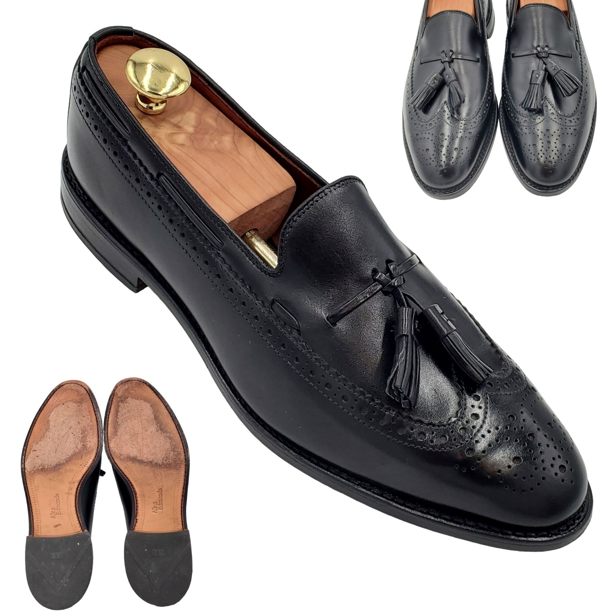Allen Edmonds Allen Edmonds Manchester Dress Shoes Men s 10D Black Leather Grailed